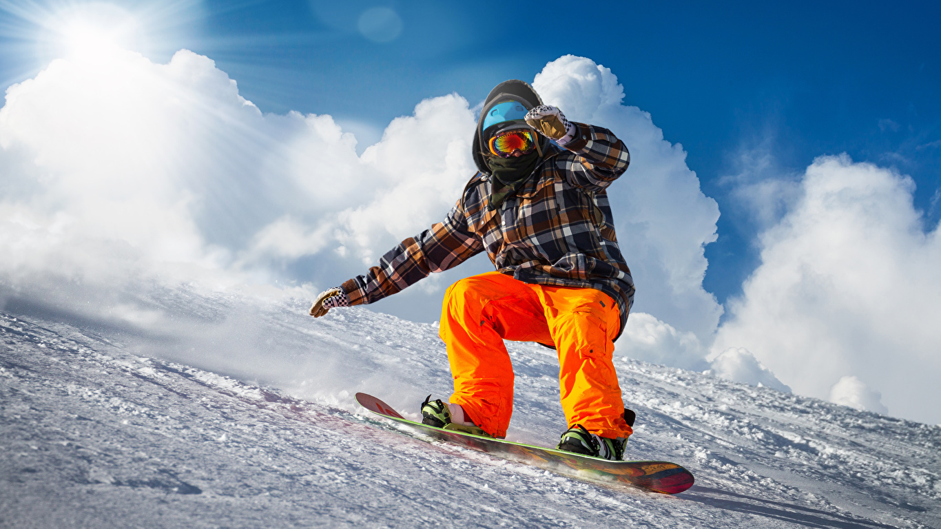 壁紙 1366x768 冬 男性 スノーボード 雪 スポーツ ダウンロード 写真