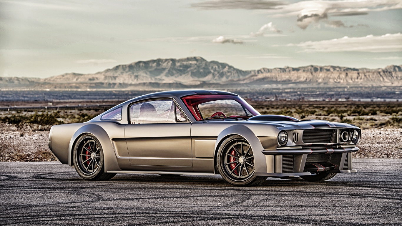 Photo Ford Mustang 1965 HDRI Side auto 1366x768