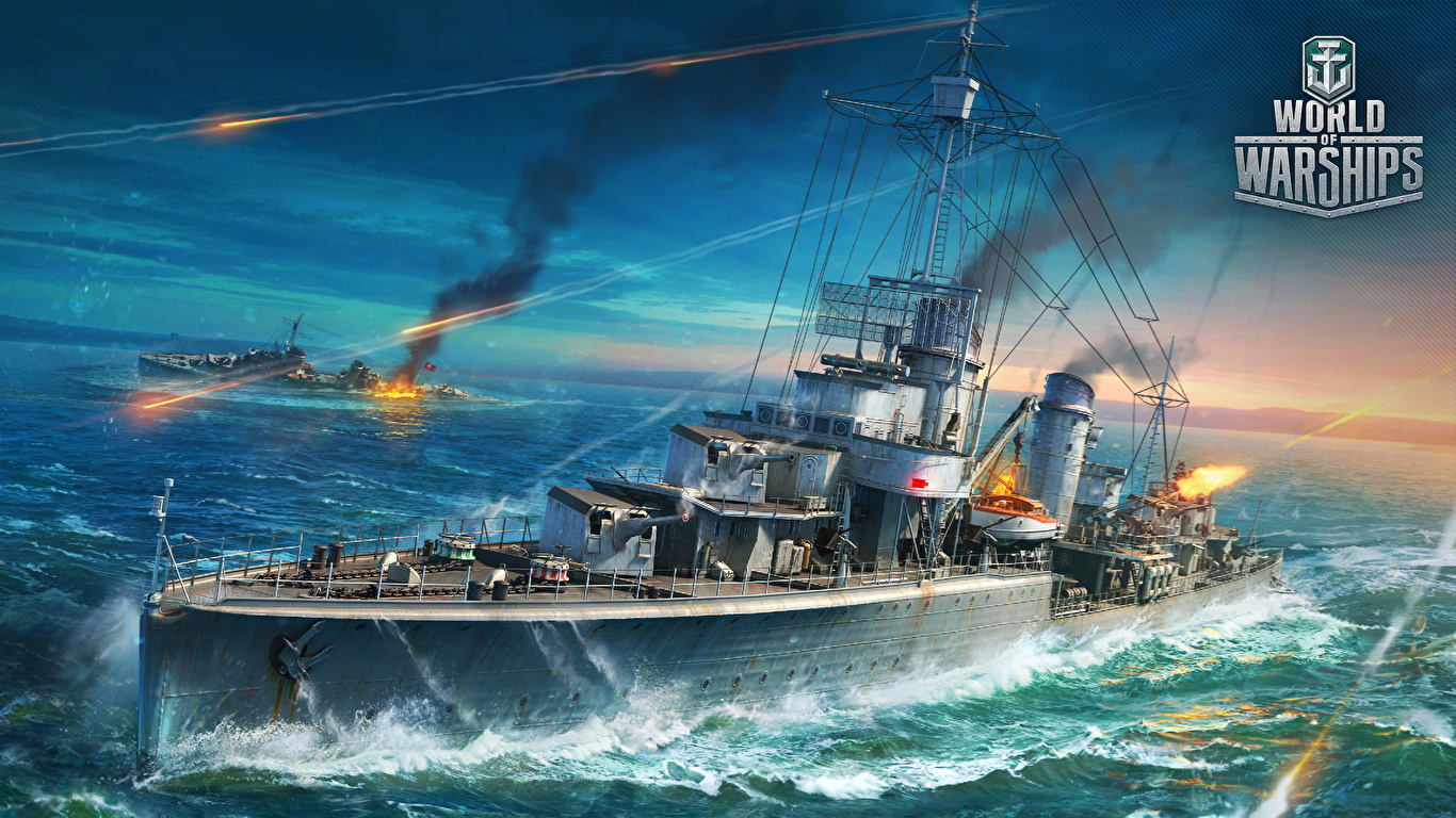 壁紙 1366x768 World Of Warship 船 Destroyer Leberecht Maass ドイツ語 ゲーム 陸軍 ダウンロード 写真