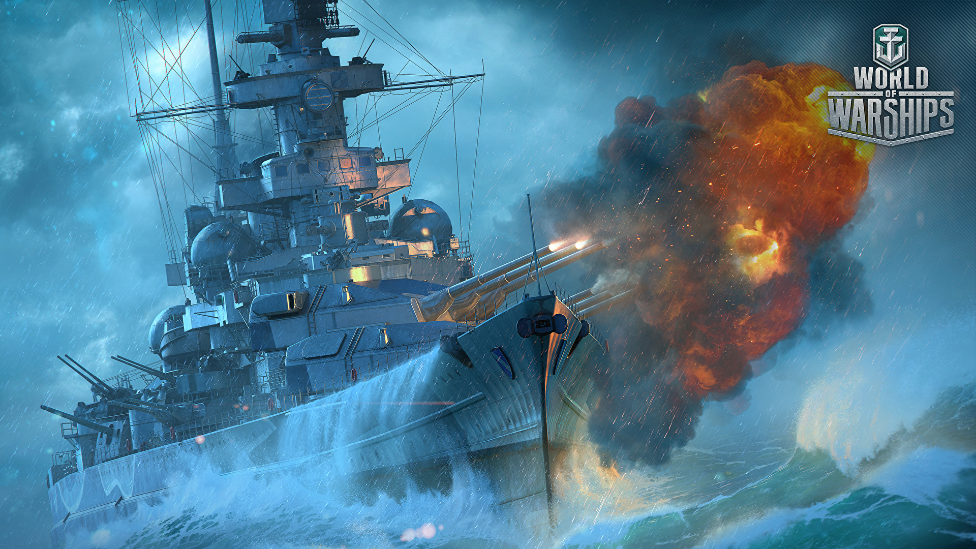 壁紙 19x1080 World Of Warship 船 Battleship Scharnhorst 発射 ドイツ 語 ゲーム 陸軍 ダウンロード 写真