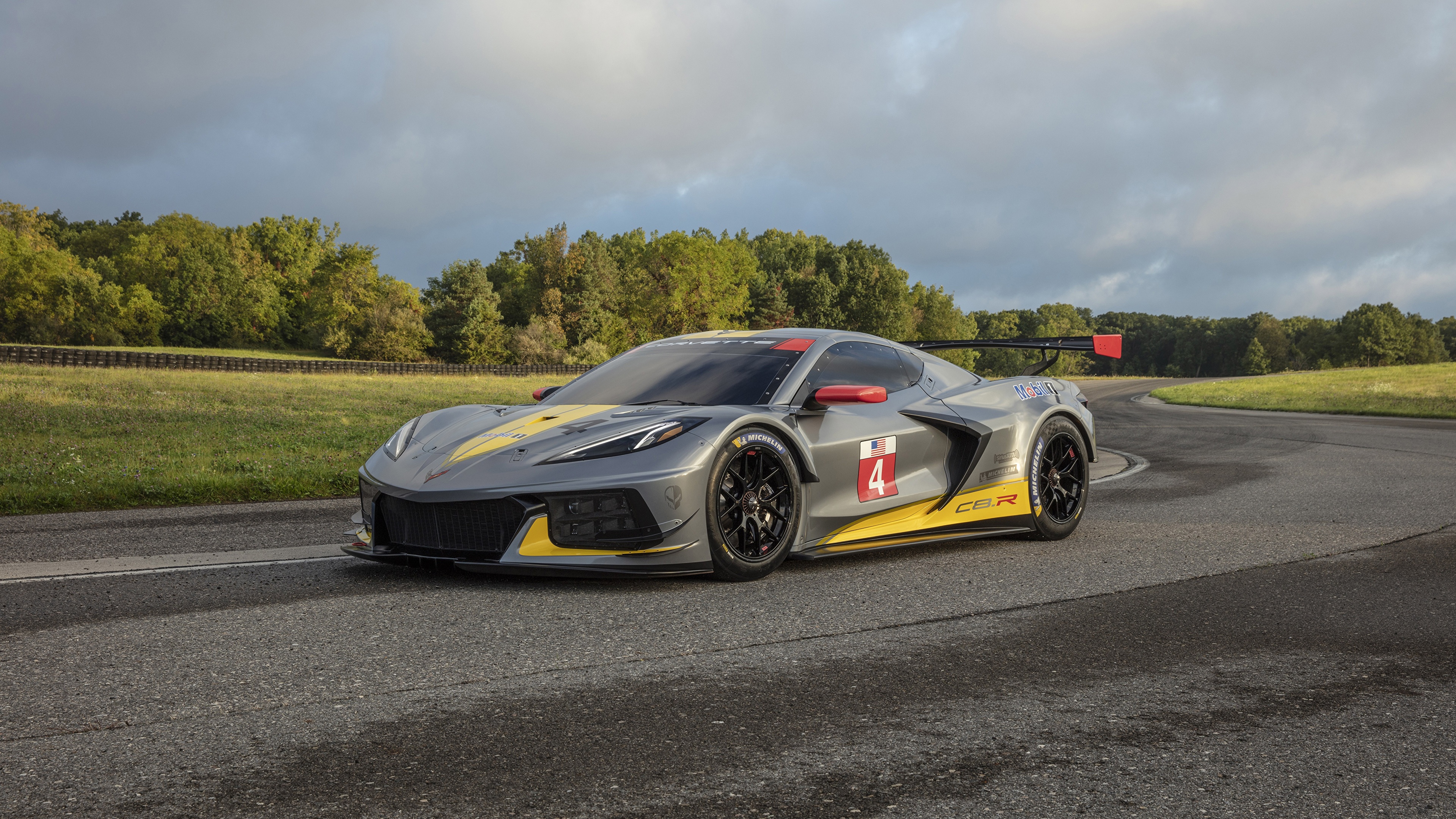 壁紙 3840x2160 シボレー 道 Corvette C8 R Race Car 自動車 ダウンロード 写真