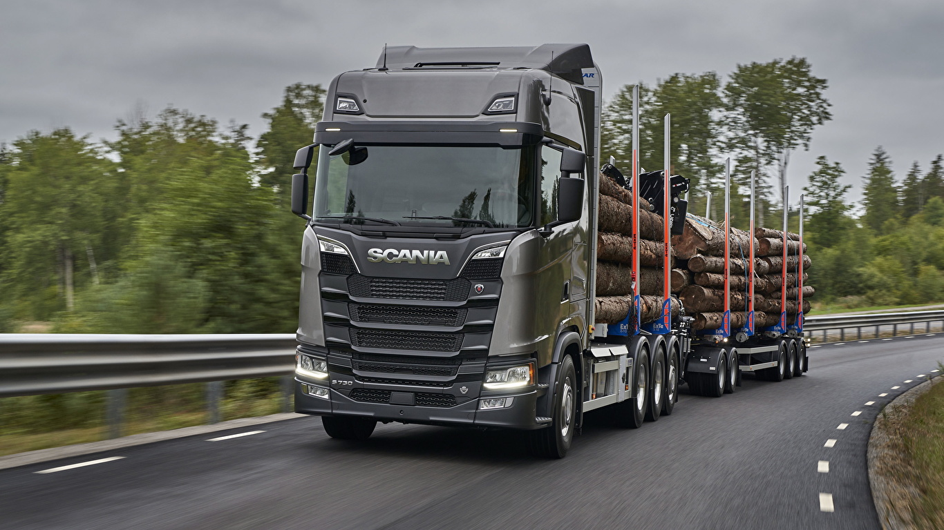 Image lorry Scania S 730 Grey automobile 1366x768