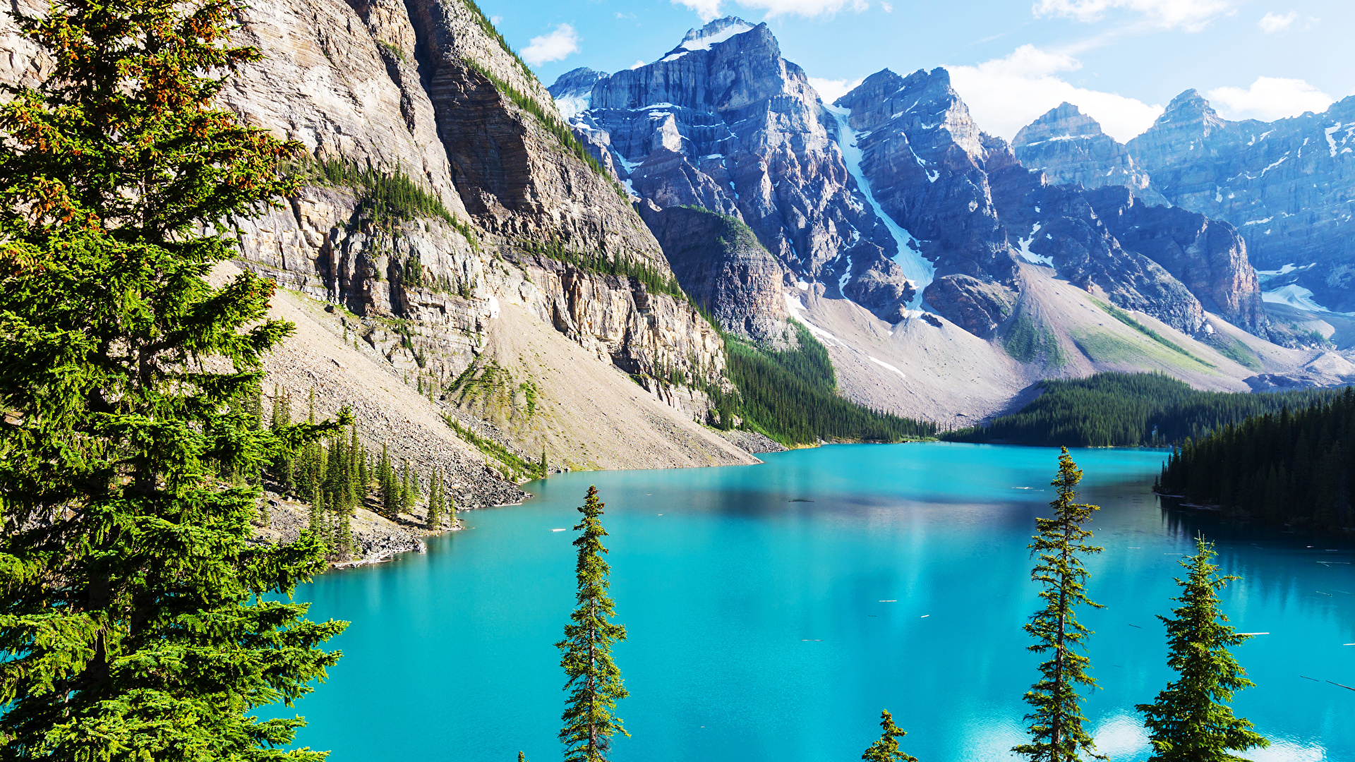 Fonds d'ecran 1920x1080 Photographie de paysage Lac Montagnes Canada