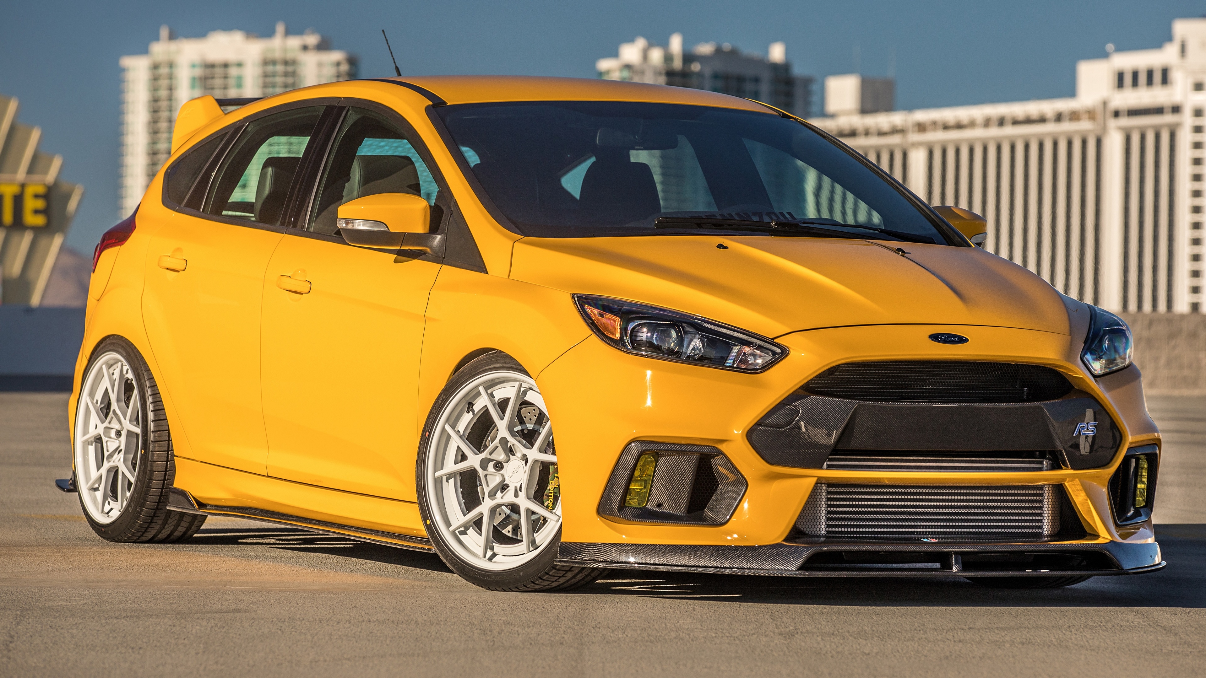 Pictures Ford 2017 Uti Focus Rs Yellow Cars Metallic 3840x2160