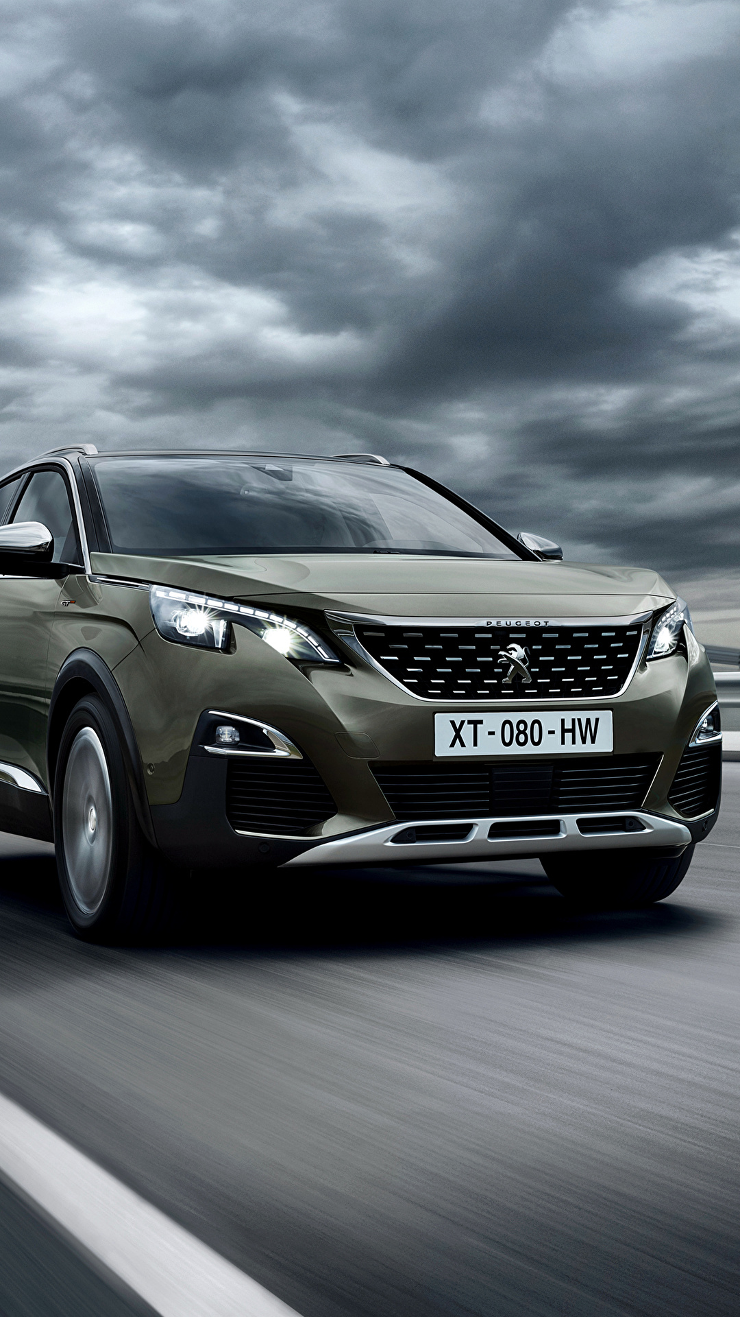 Картинка Peugeot 2016 3008 GT Worldwide Серый скорость 1080x1920