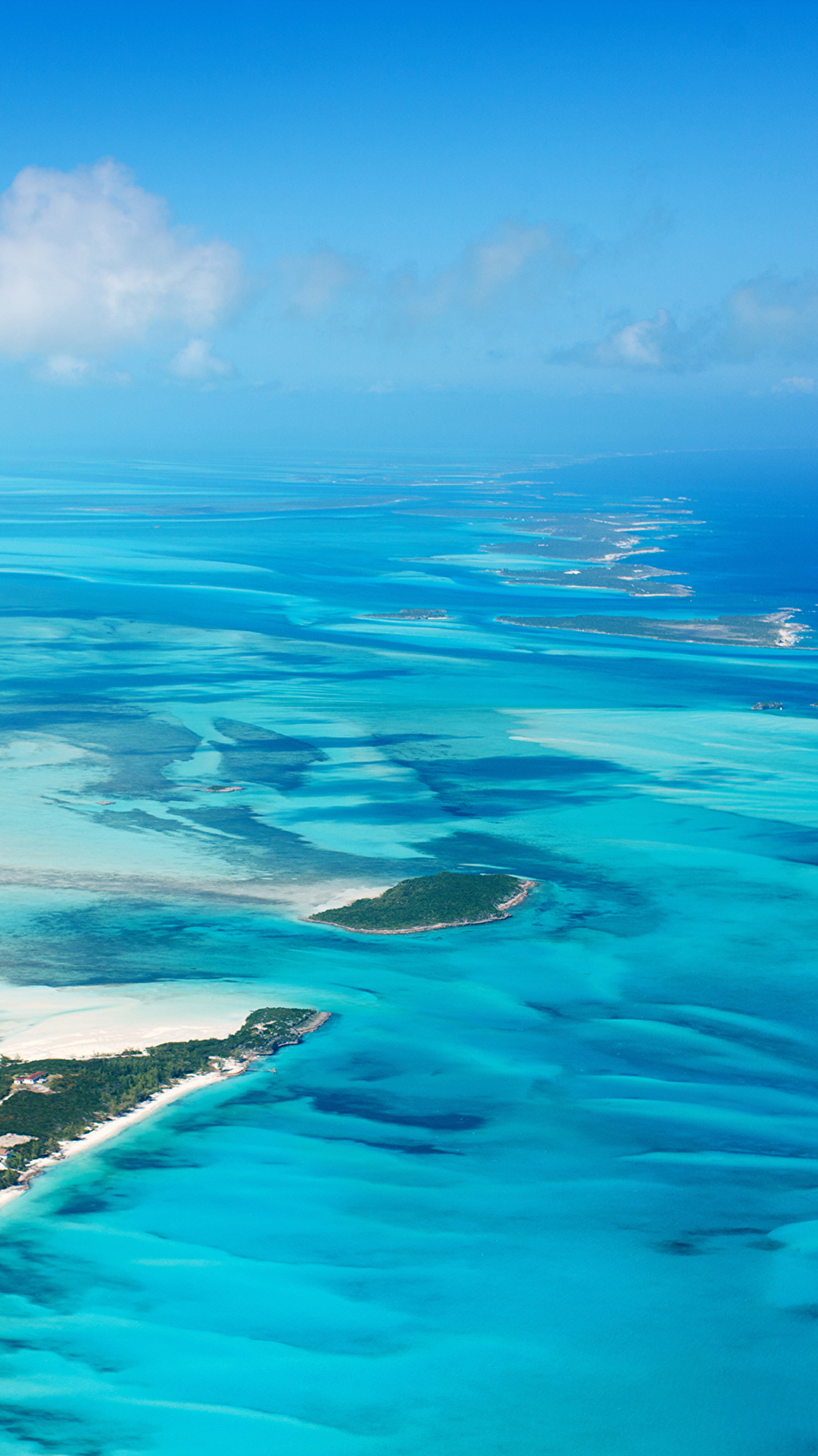 壁紙 1080x1920 熱帯 風景写真 海 海岸 Bahamas Beach 上から 自然 ダウンロード 写真