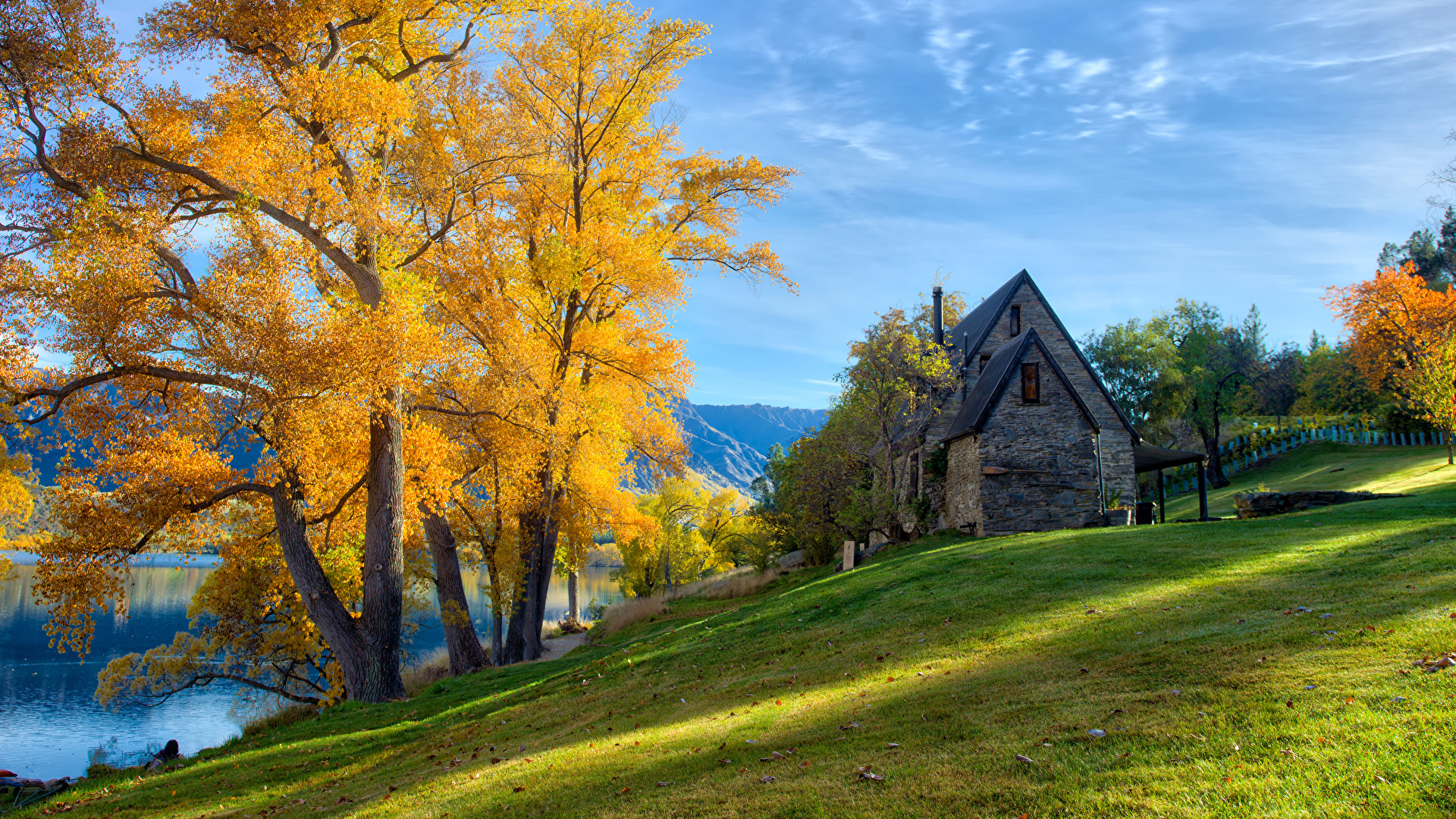 Обои для рабочего стола Новая Зеландия Queenstown HDRI 1920x1080