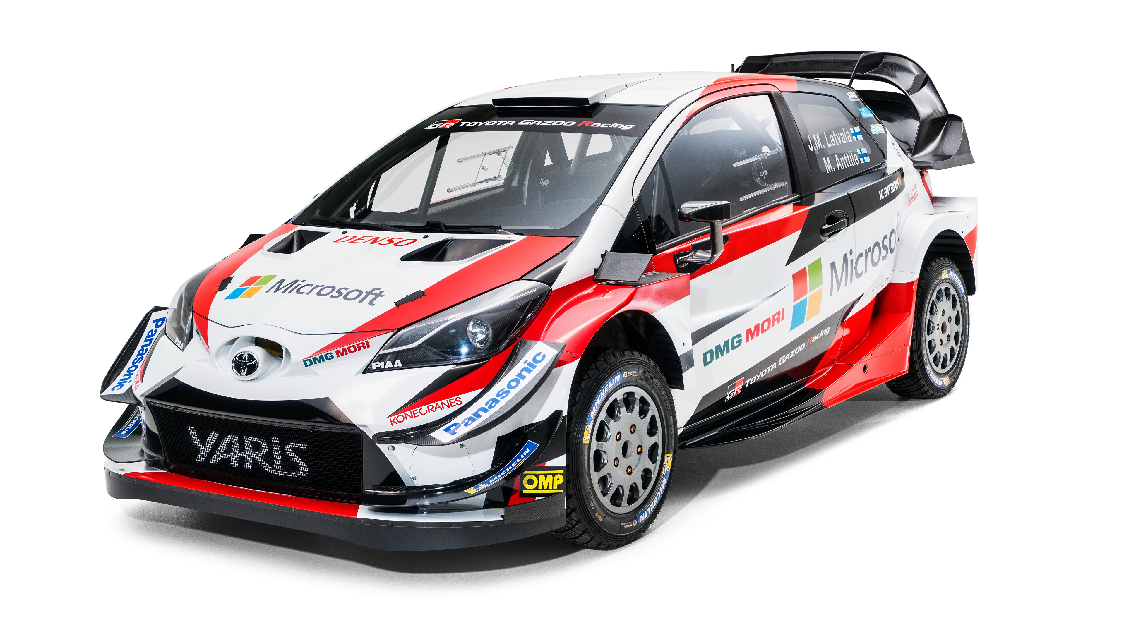 壁紙 3840x2160 トヨタ自動車 チューニングカー 18 Yaris Wrc 白背景 自動車 ダウンロード 写真