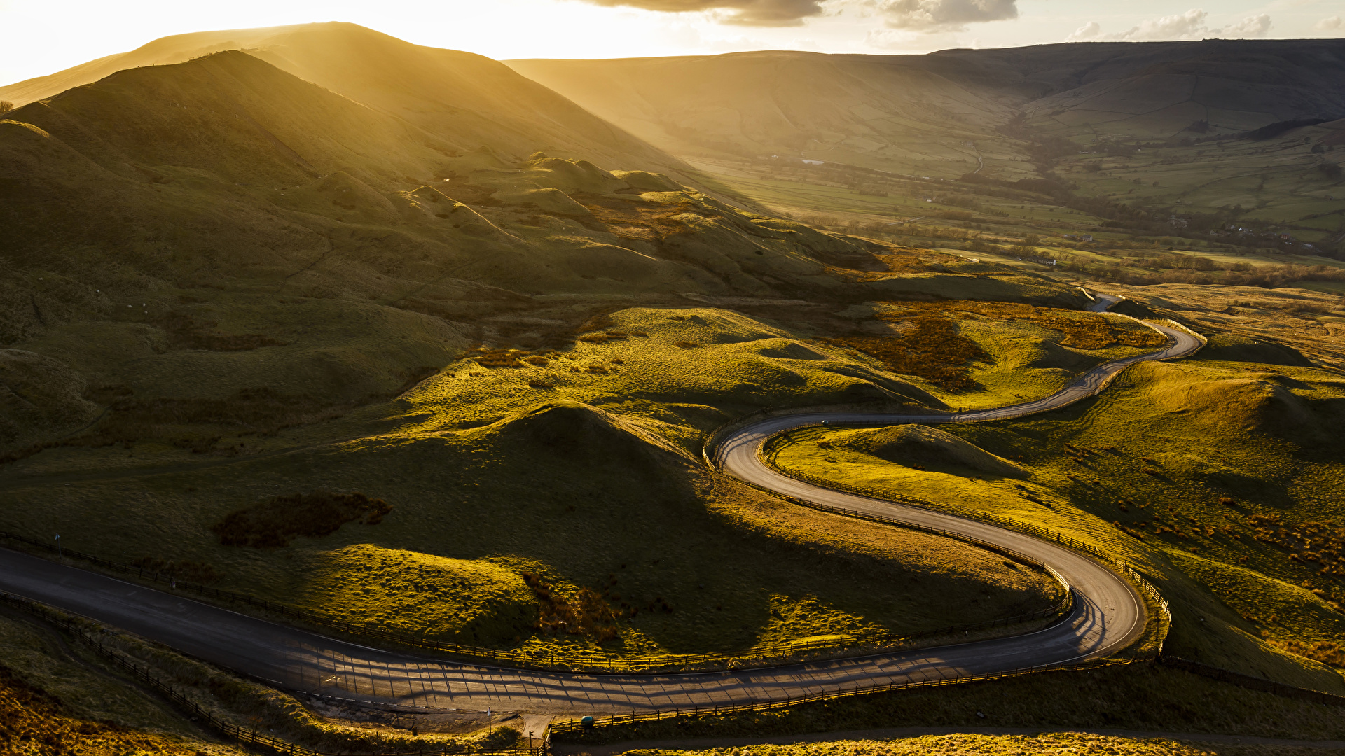 Photo United Kingdom Mam Tor Castleton Derbyshire Nature 1920x1080