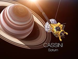 Fonds d'écran Saturne Satellite artificiel Anneau planétaire Cassini