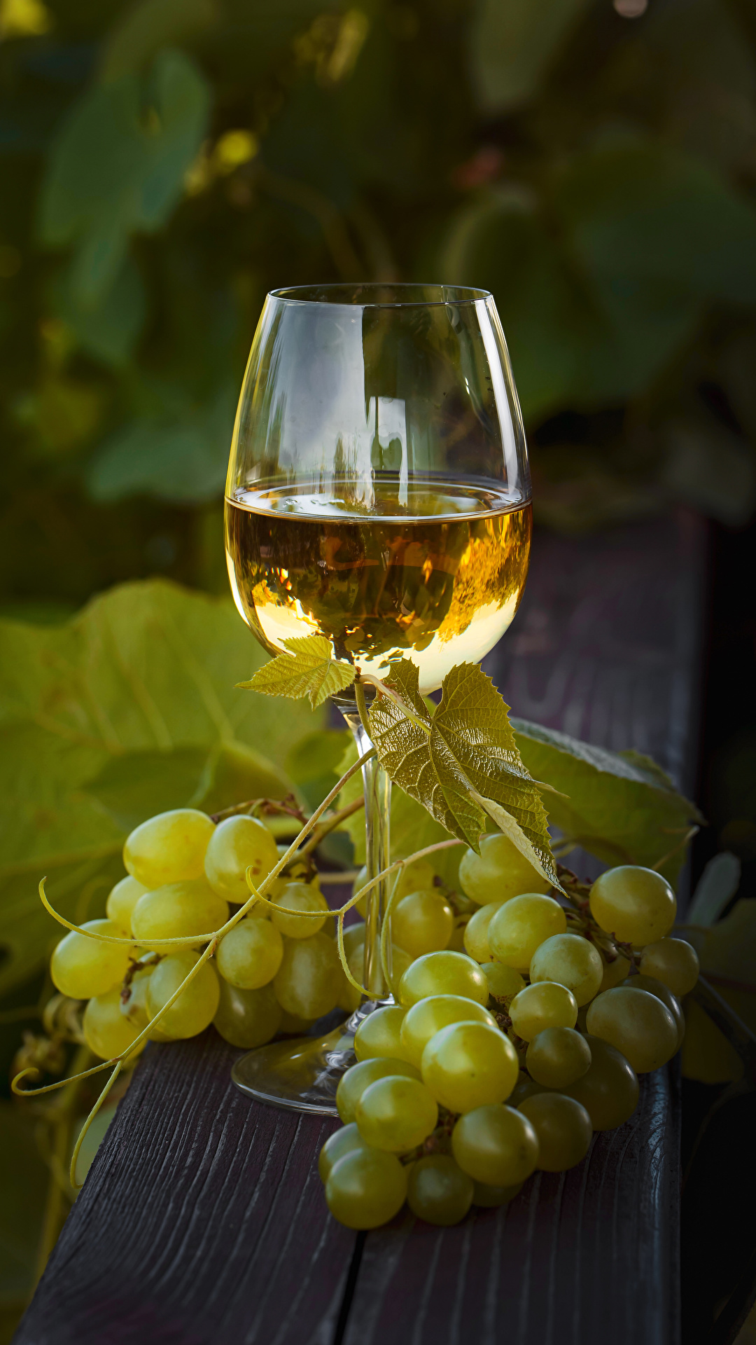 Wallpaper Wine Grapes Food Stemware 1080x1920