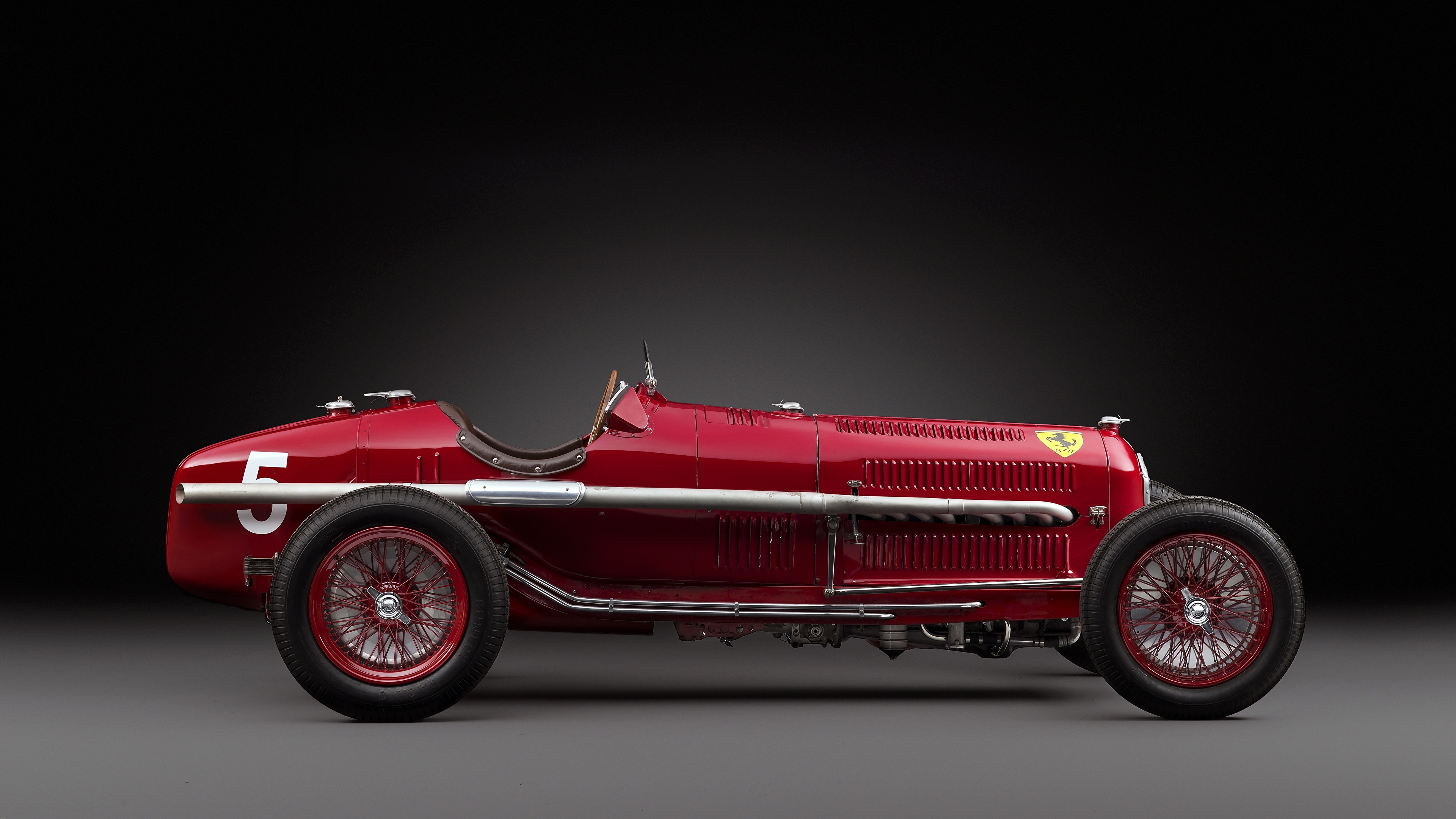 壁紙 3840x2160 レトロ アルファ ロメオ 1932 Tipo B P3 赤 側面図 自動車 ダウンロード 写真