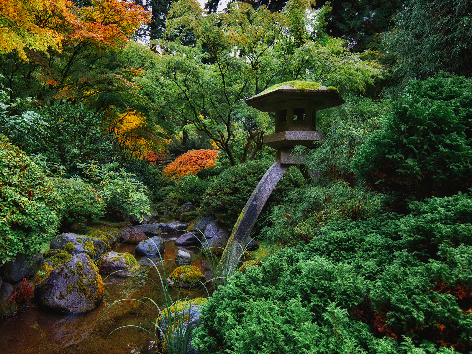 Pictures Usa Portland Japanese Garden Nature Streams 1600x1200