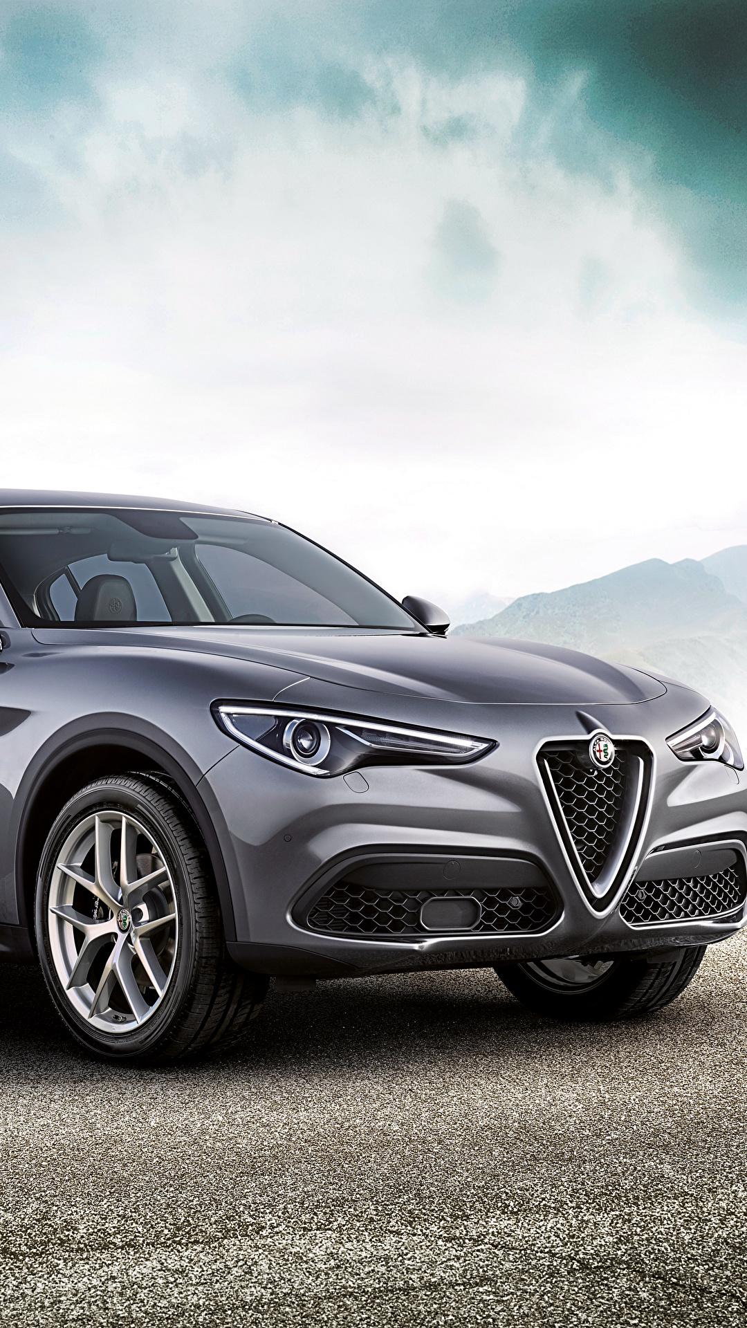 Фотография Alfa Romeo 2017 Stelvio Worldwide серые 1080x1920