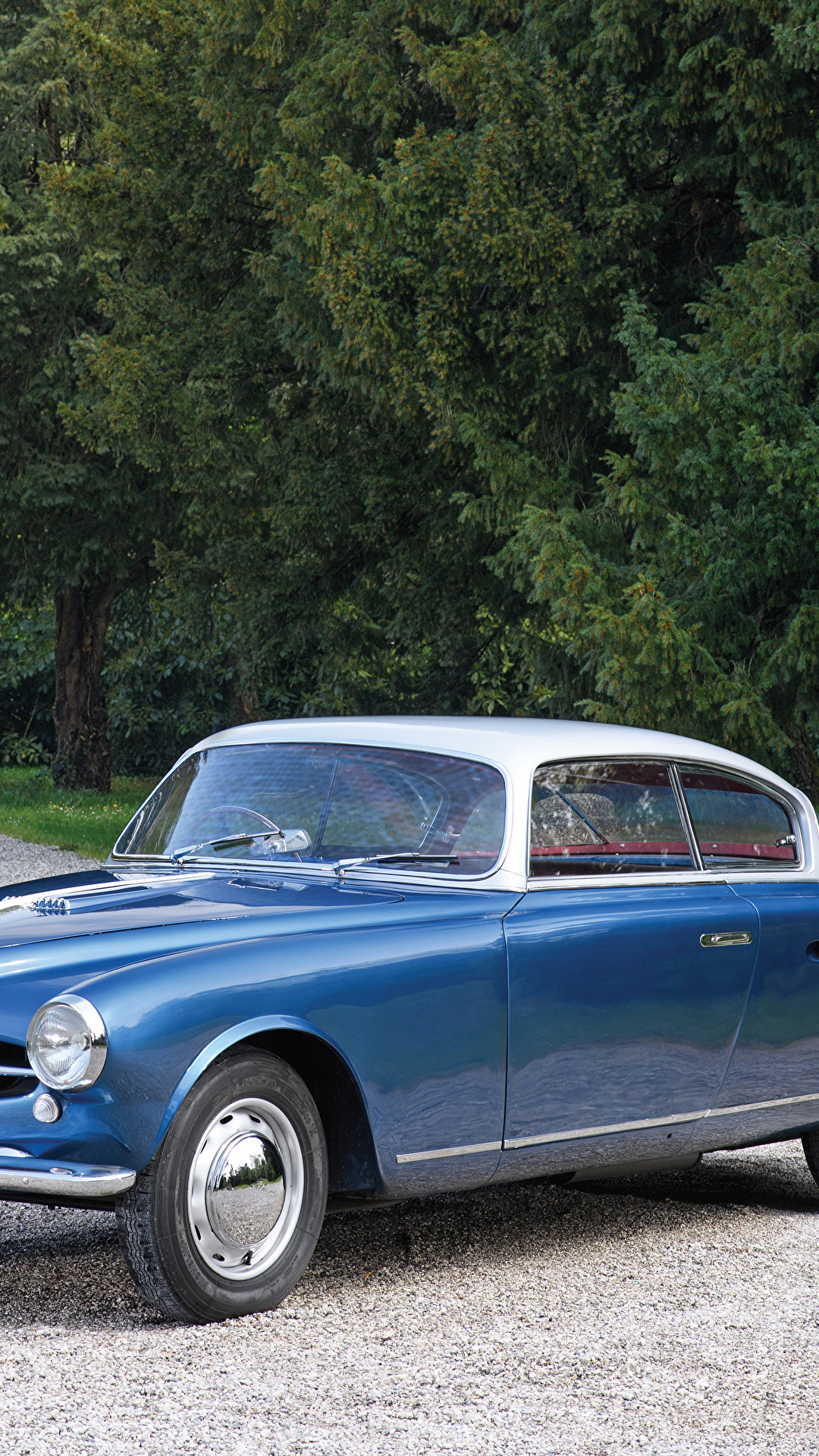 Фото Лансия 1952 Aurelia Coupe Vignale Ретро синие 1080x1920