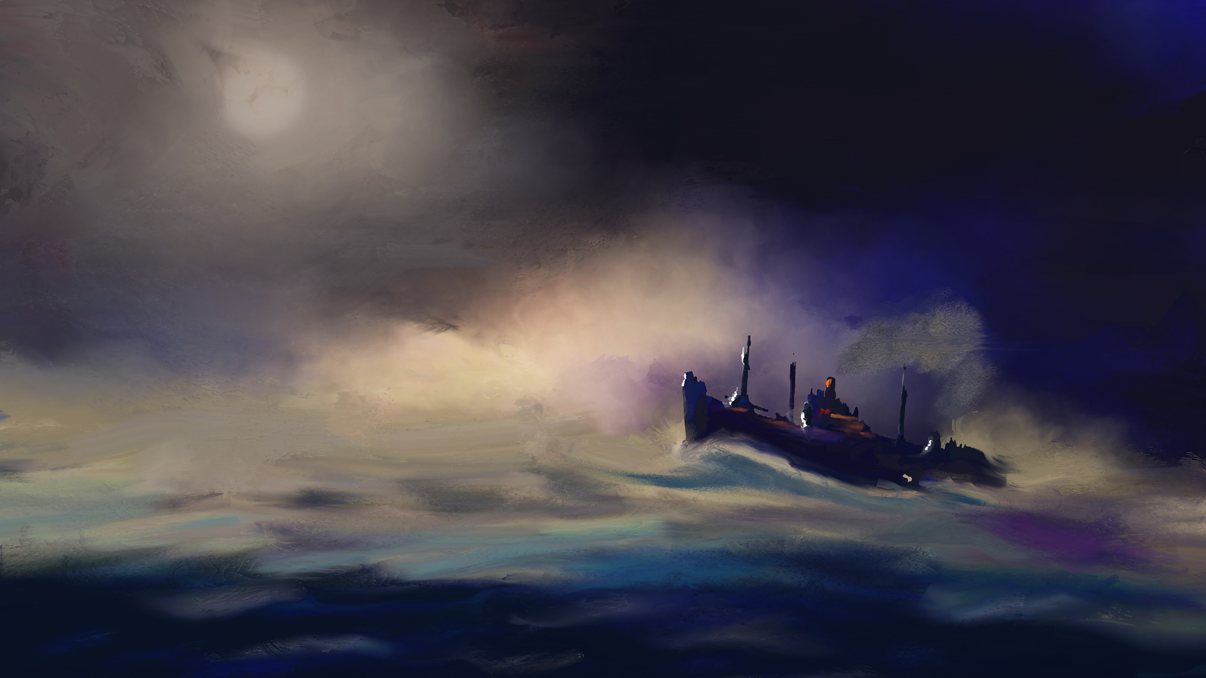 Photo ship Painting Art 3840x2160