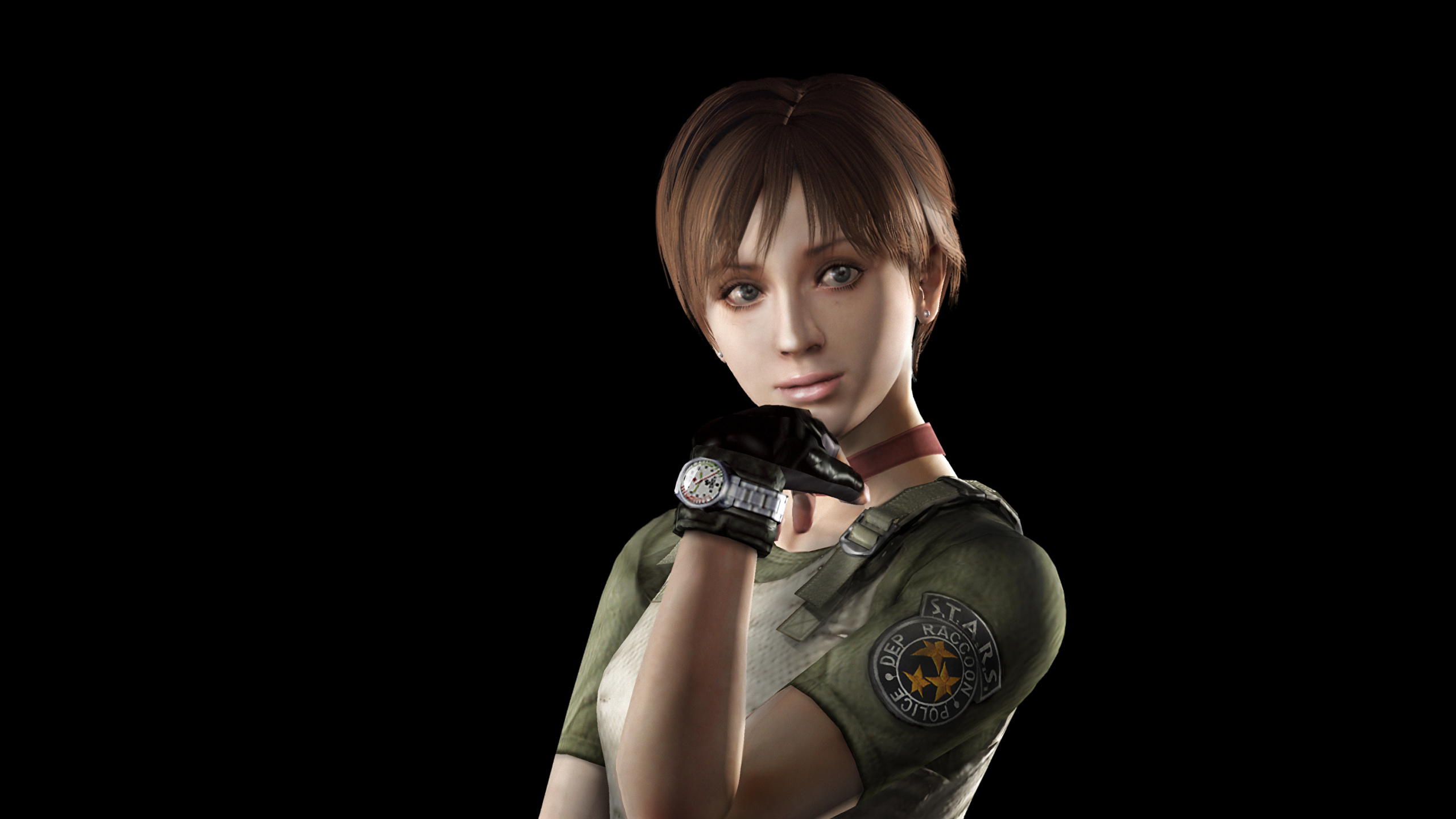 Фотографии Resident Evil Rebecca Chambers девушка 3D 2560x1440