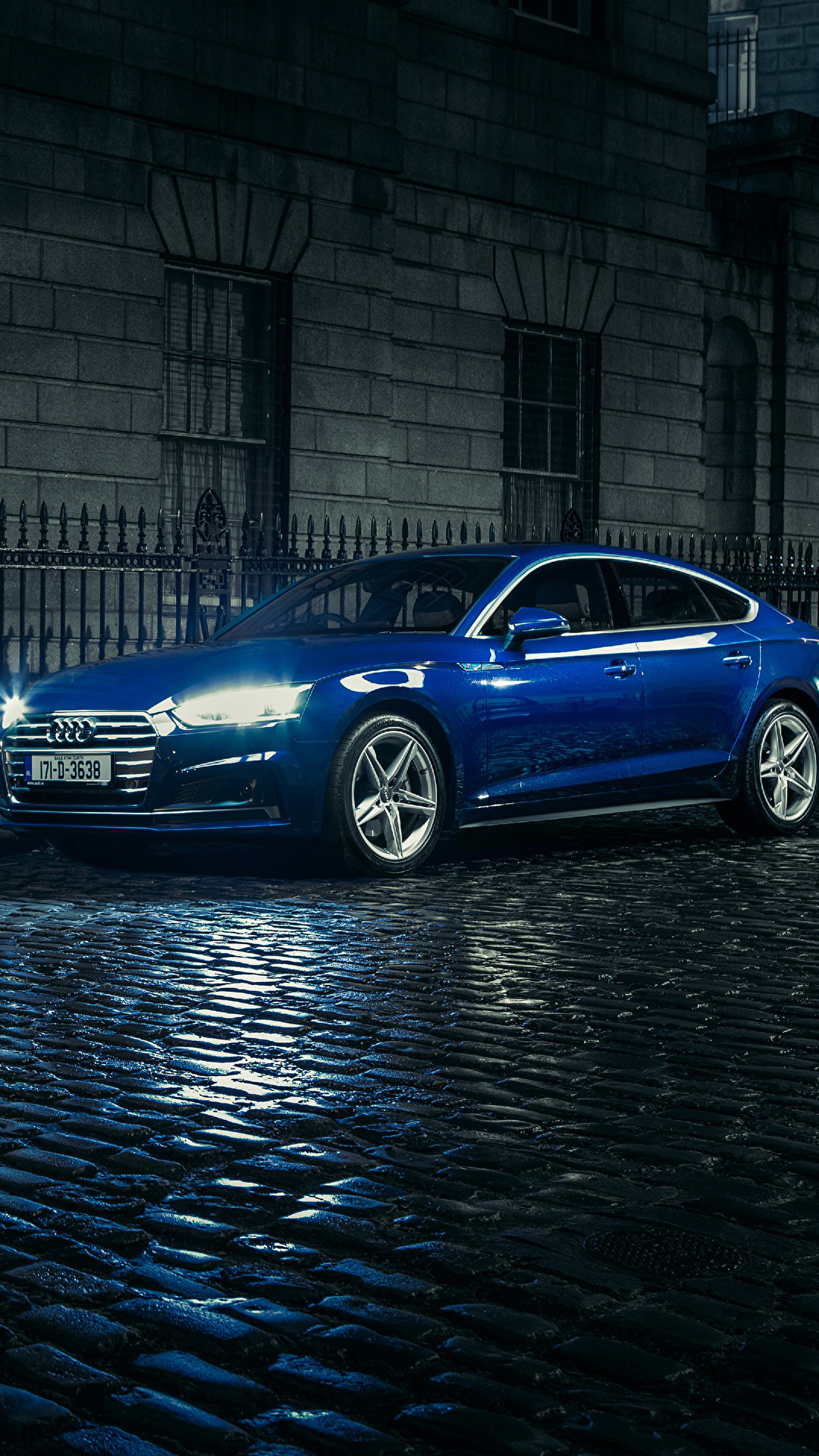 Фото 2017 Audi A5 Sportback 2.0 TDI quattro S line синяя 1080x1920