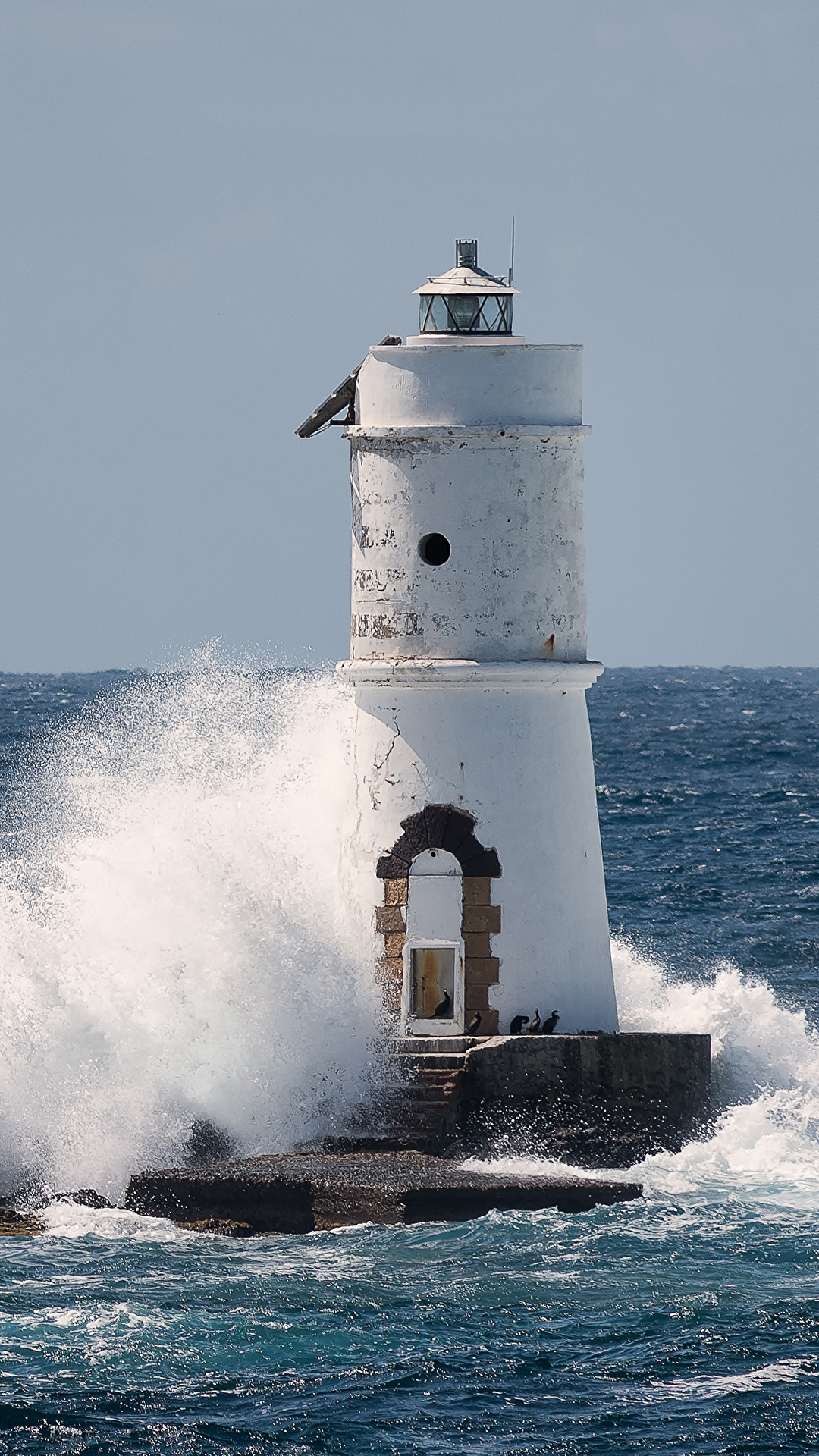 Картинки Италия Ligthouse Mangiabarche Calasetta Море 1080x1920