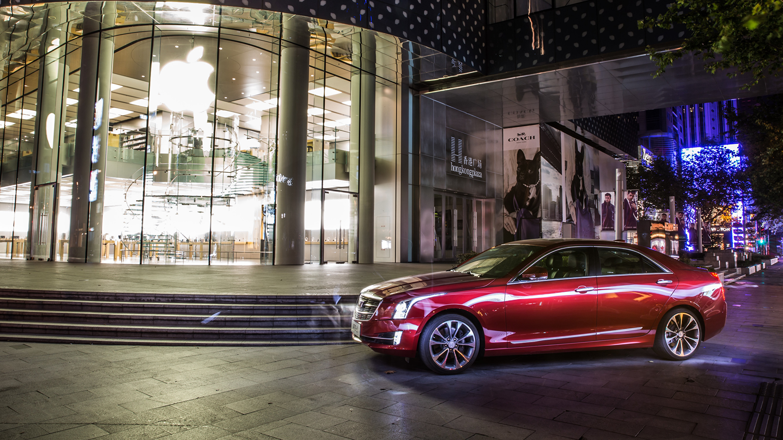 Fondos De Pantalla 2560x1440 Cadillac 2015 Ats L Rojo Metálico Coches Descargar Imagenes 1888