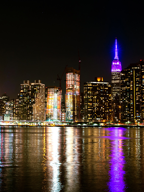 Desktop Wallpapers New York City USA Bay Night Cities 600x800