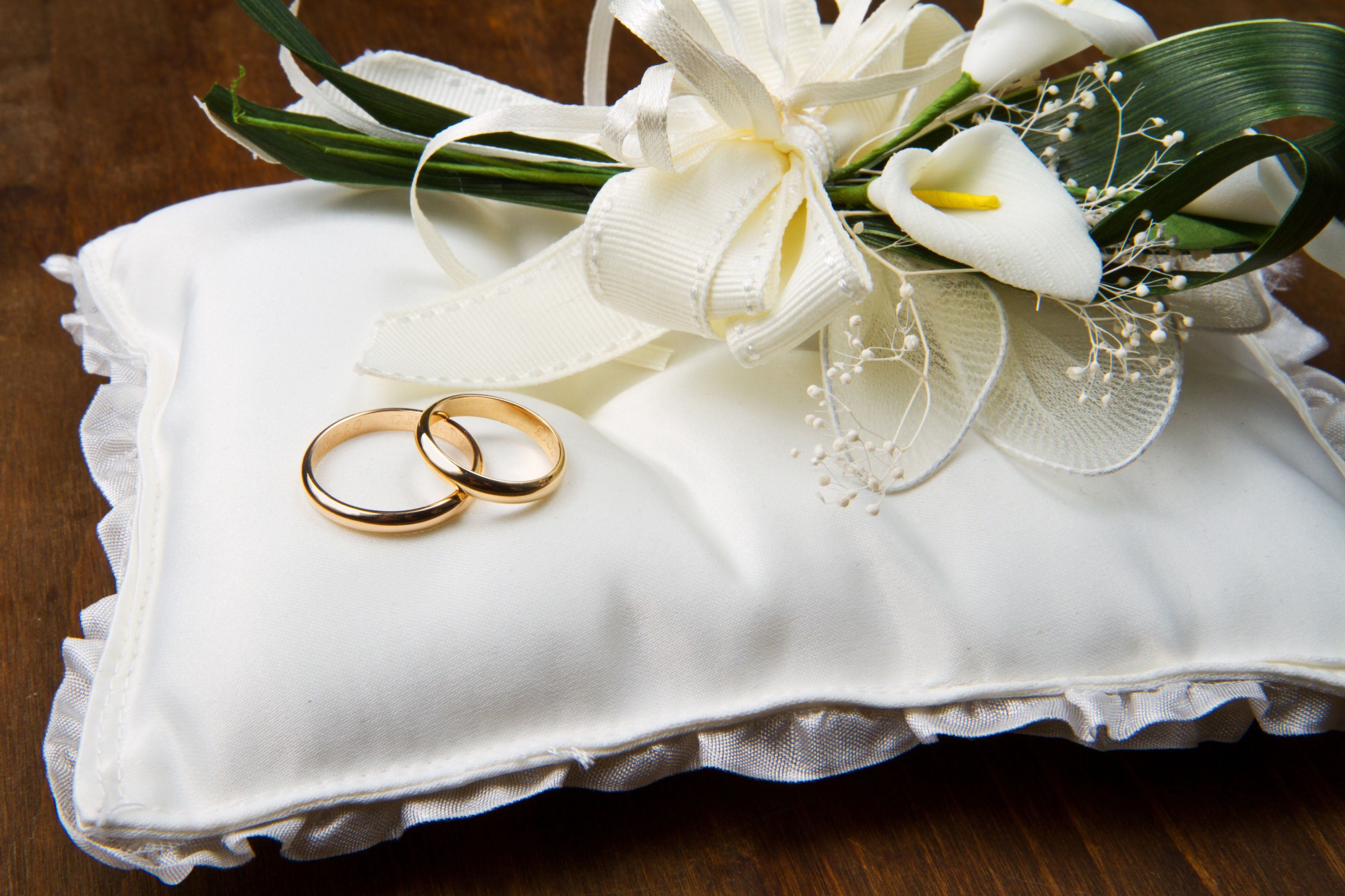 Photo Wedding jewelry ring bow knot Pillows Jewelry 3600x2400