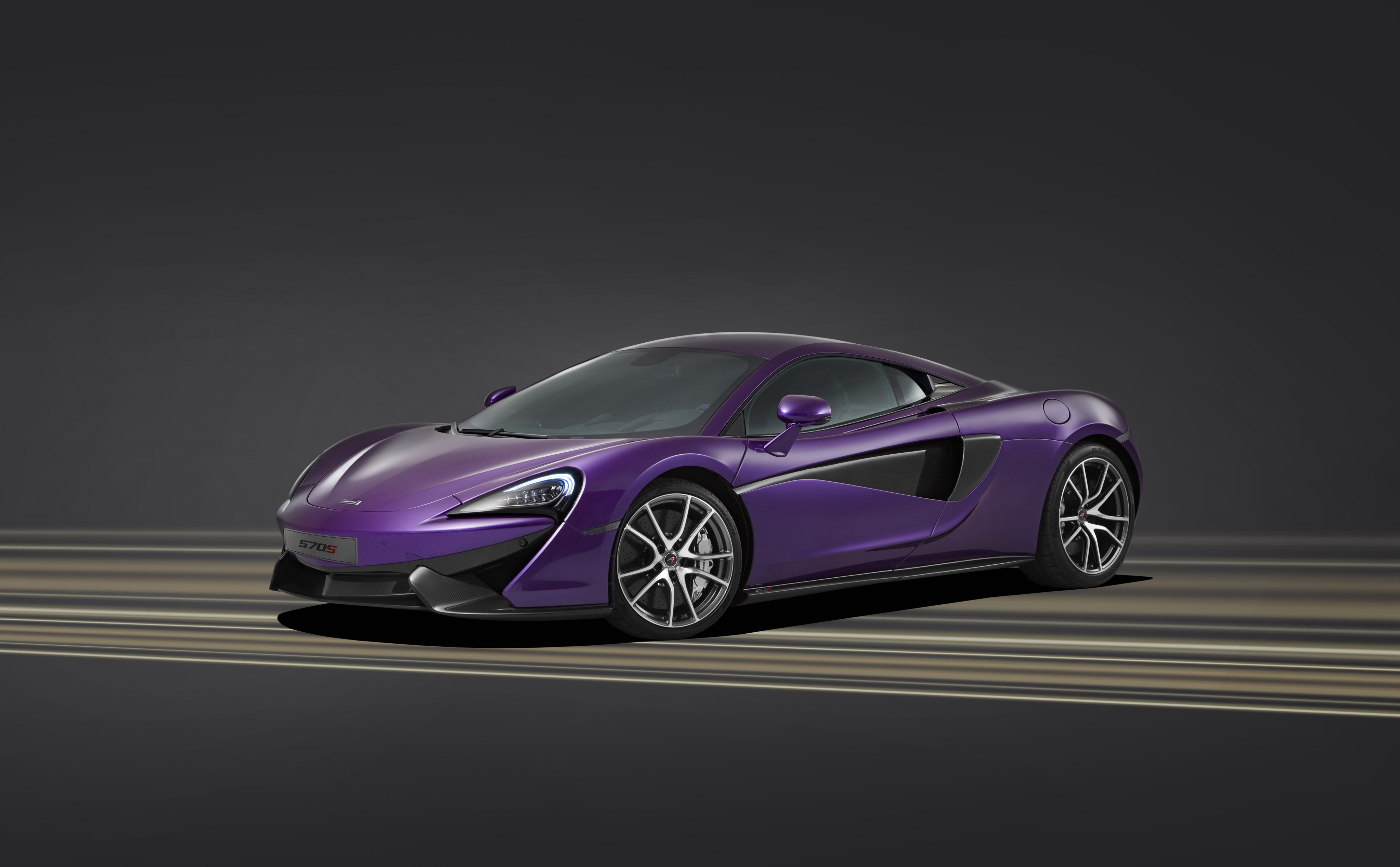 Обои для рабочего стола McLaren фиолетовые машина 4096x2538