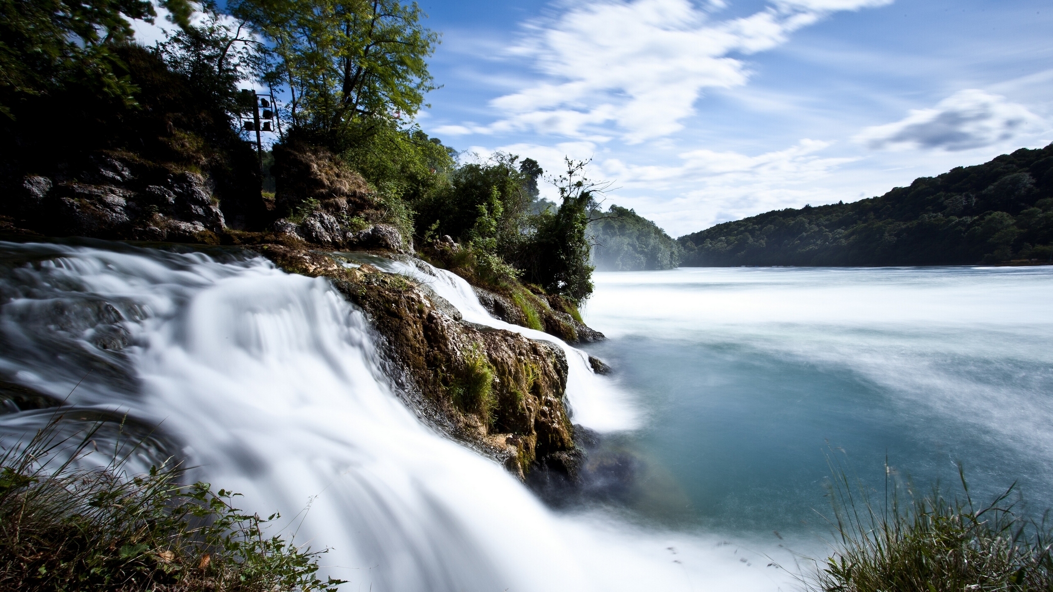 Bakgrunnsbilder Sveits Rhine Falls Natur En foss Elver Elv fosser