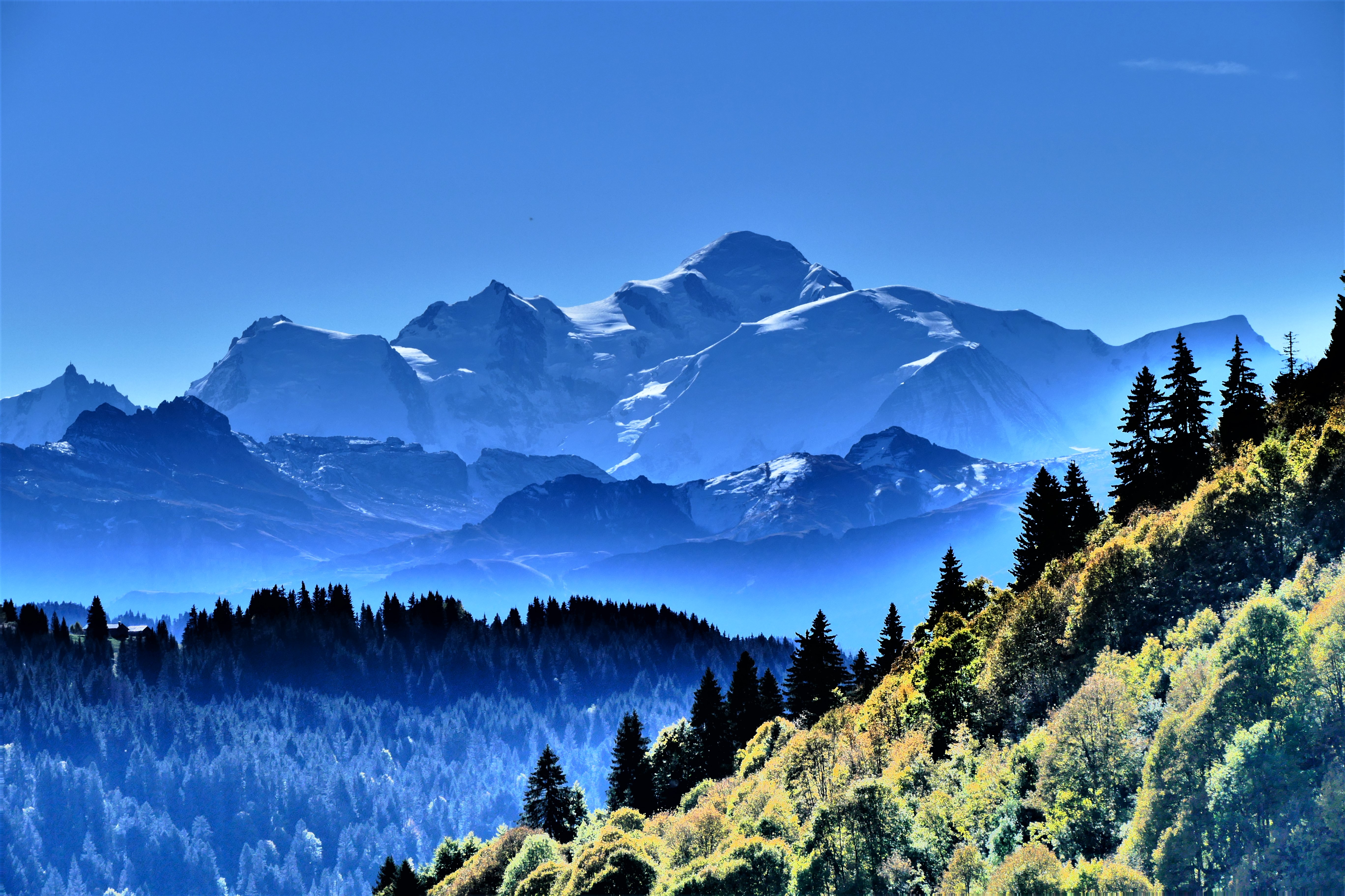 Фото Альпы Франция Mont Blanc, Haute-Savoie гора молодые 5471x3647