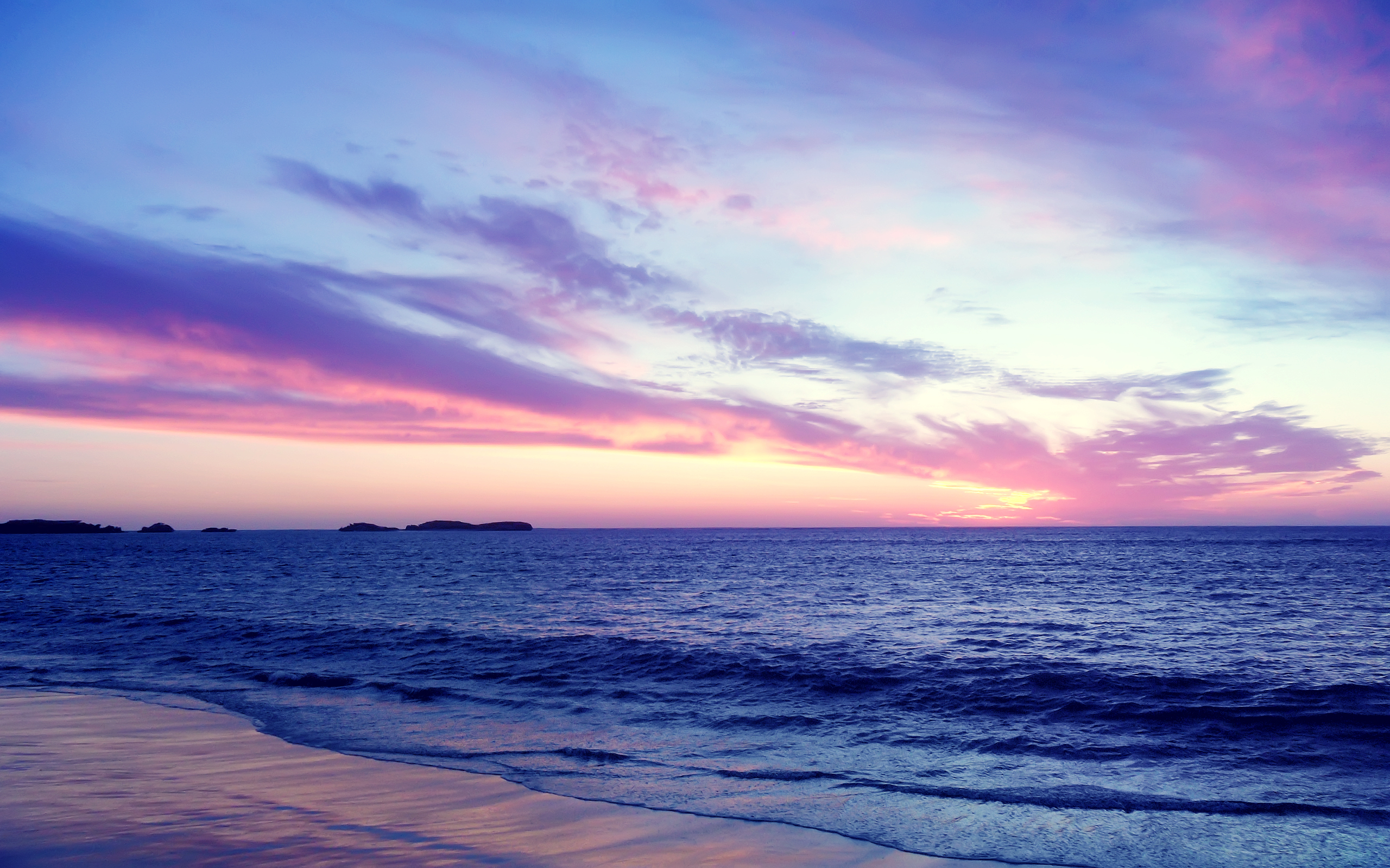 Wallpaper Beach Sea Nature Sky Sunrise And Sunset Clouds 2560x1600