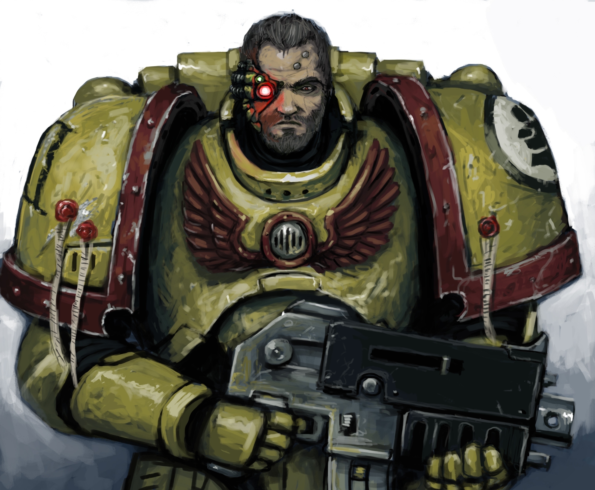 Фото Warhammer 40000 Доспехи воины Автоматы Space Marine, 2368x1950