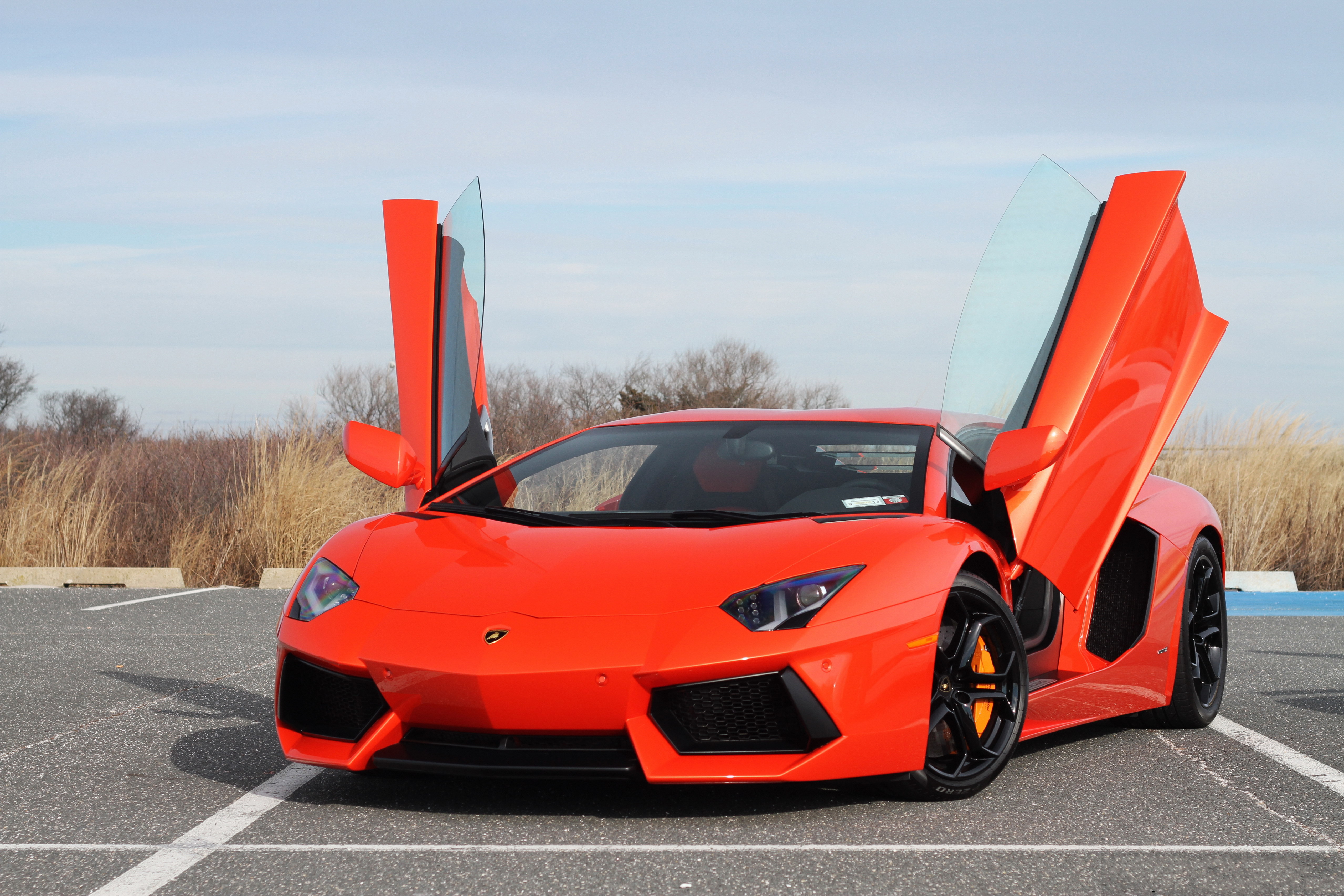 Images Lamborghini Opened Door Lp700 4 Parking Expensive Orange Auto
