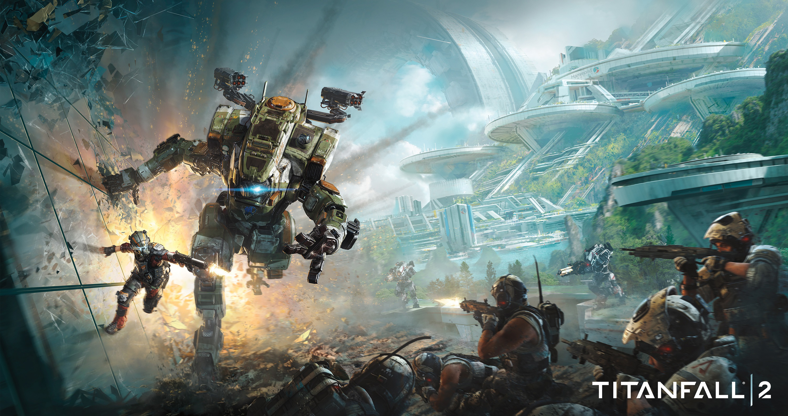 Photo Robots Soldiers Titanfall 2 Games 3000x15