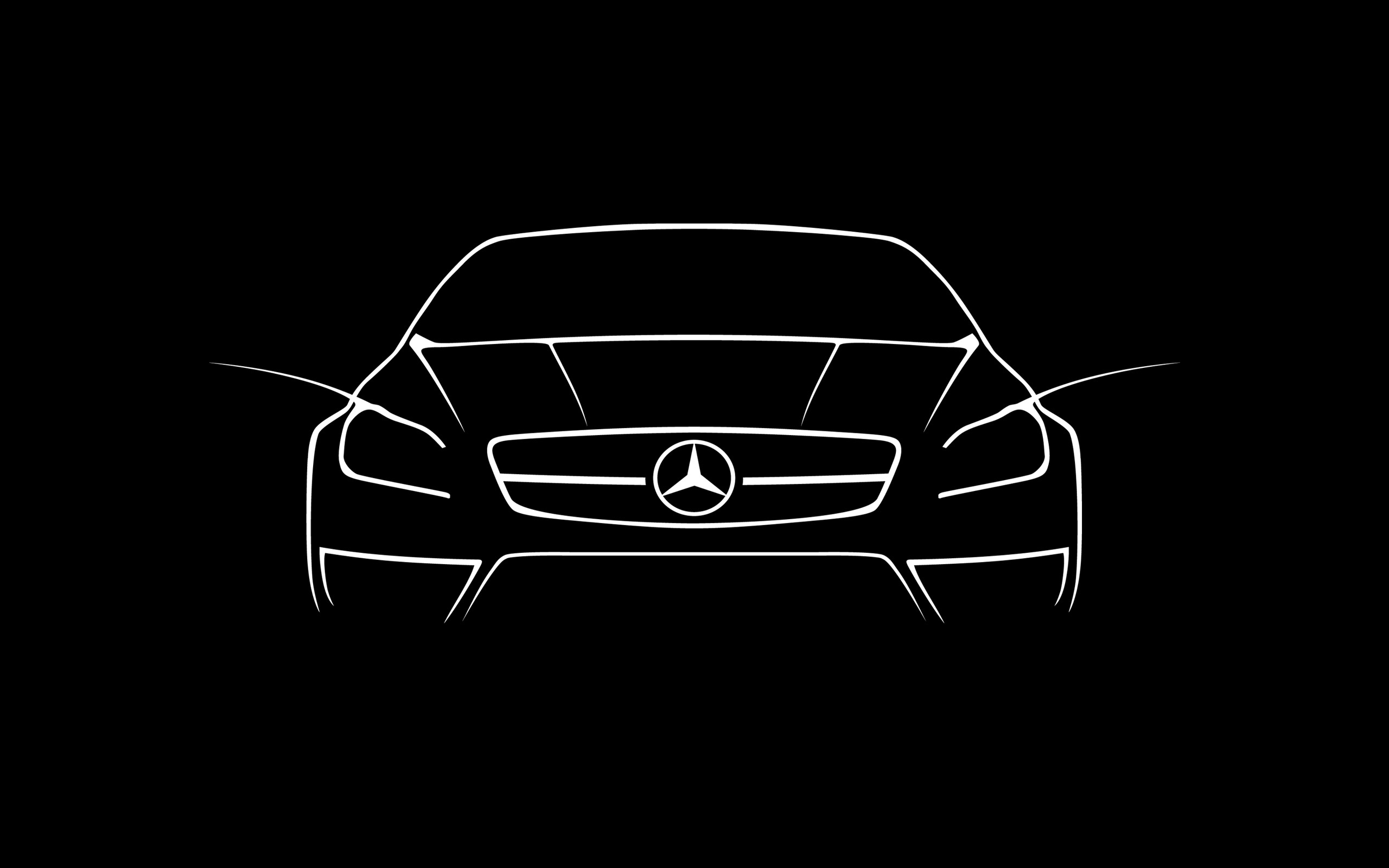 Desktop Wallpapers Mercedes-Benz silhouettes cls 63 amg Cars Black