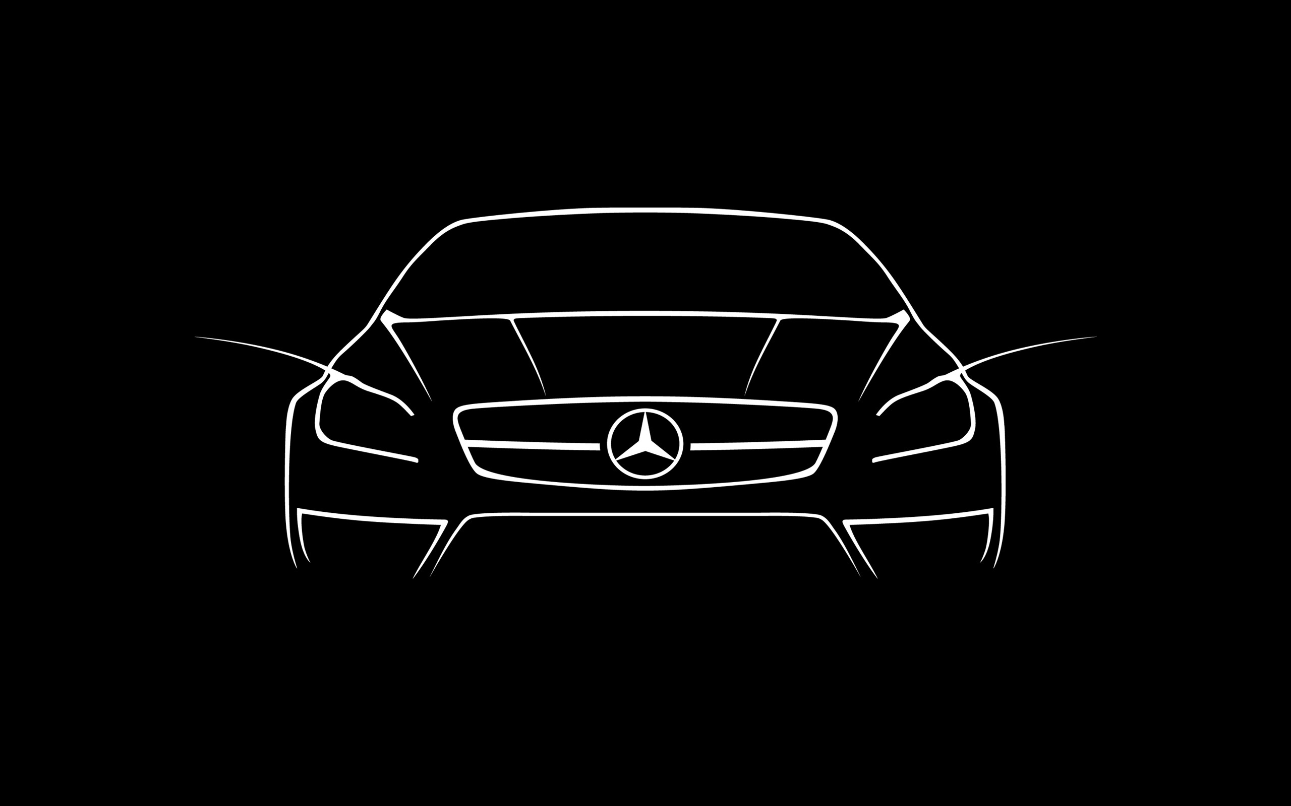 Black Car Silhouette Wallpaper