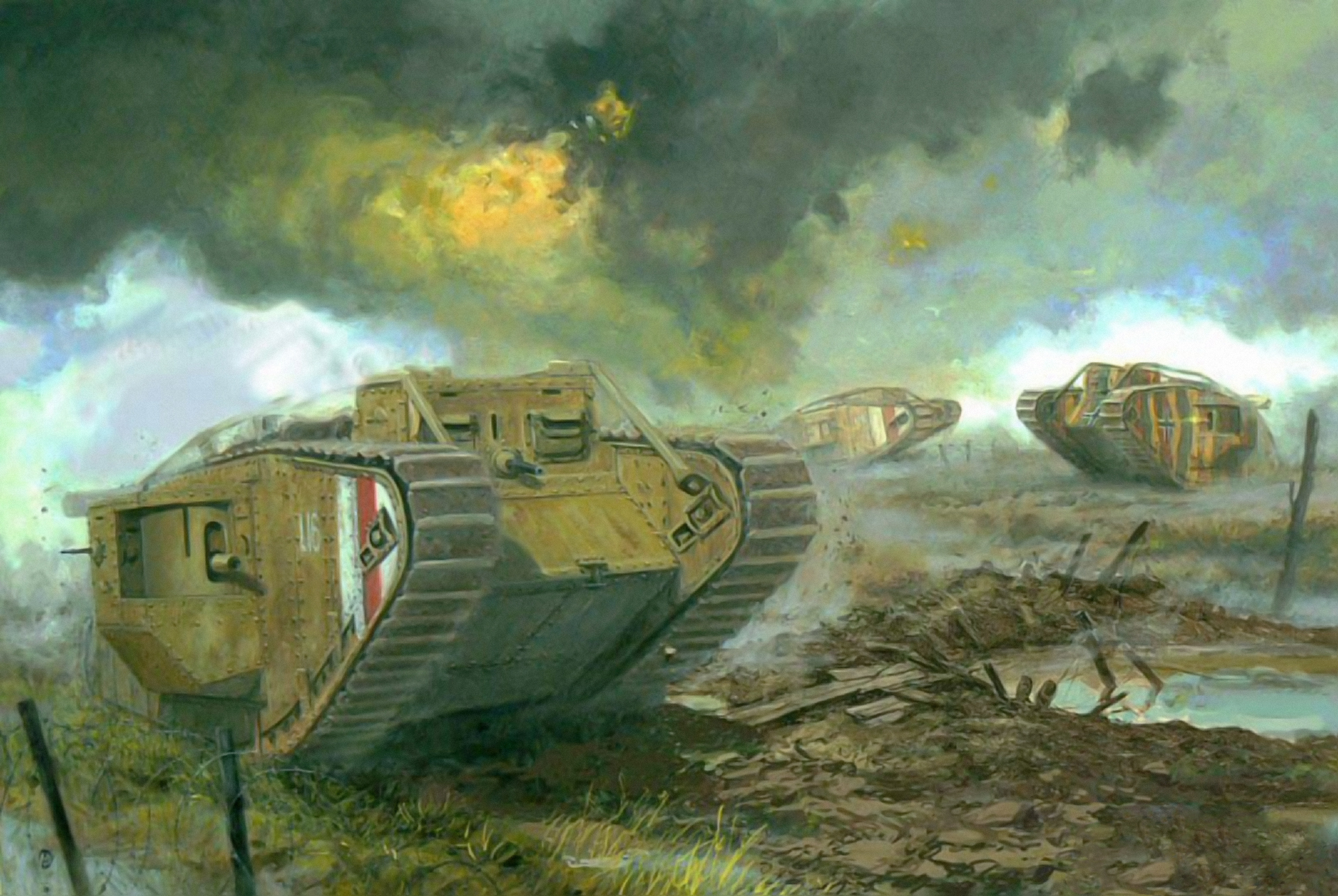 Первый боевой танк