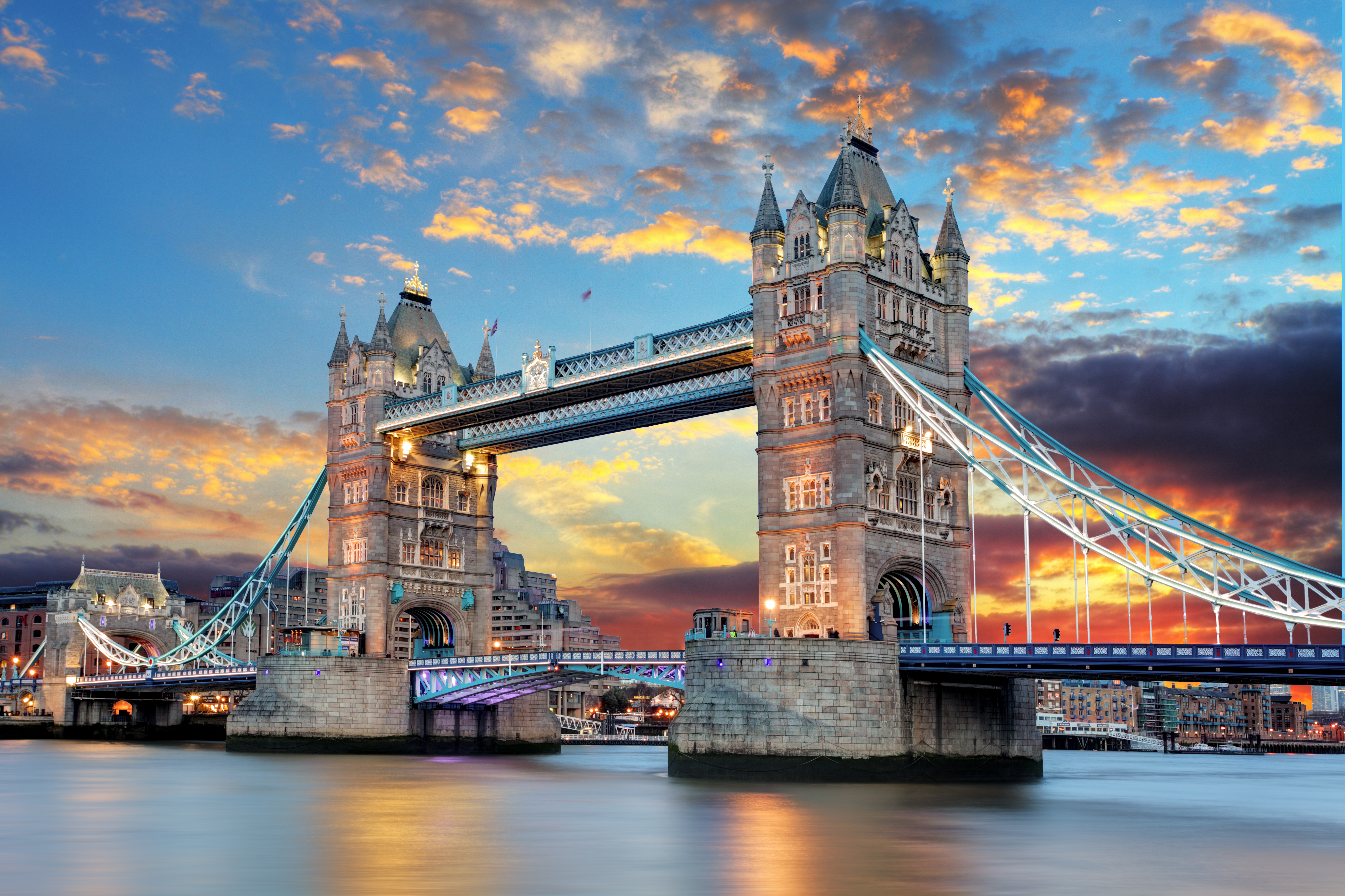 Fonds d'ecran Angleterre Ponts Tower Bridge Thames River Londres Villes