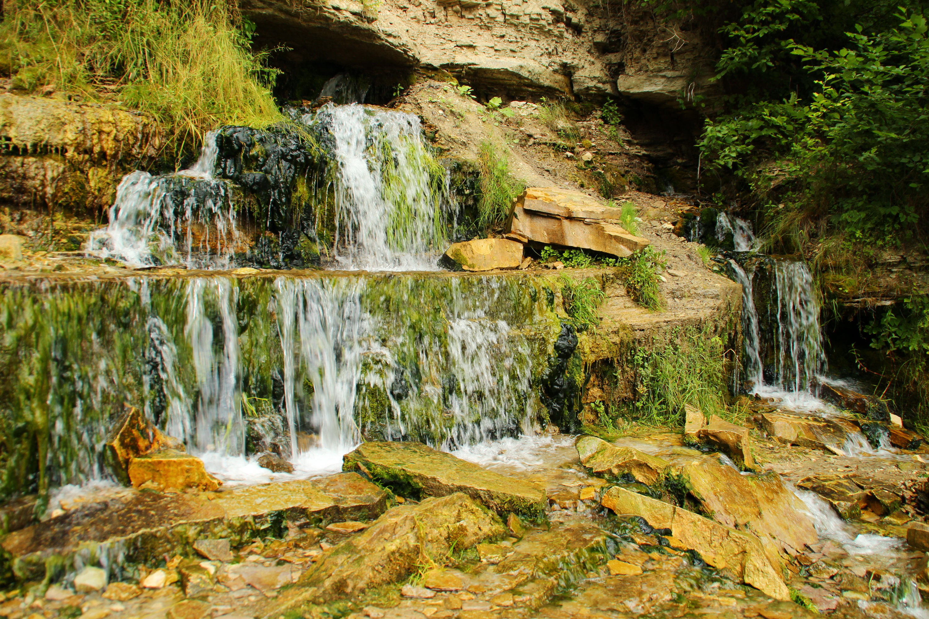 Bakgrundsbilder Ryssland Natur Ett vattenfall Vatten