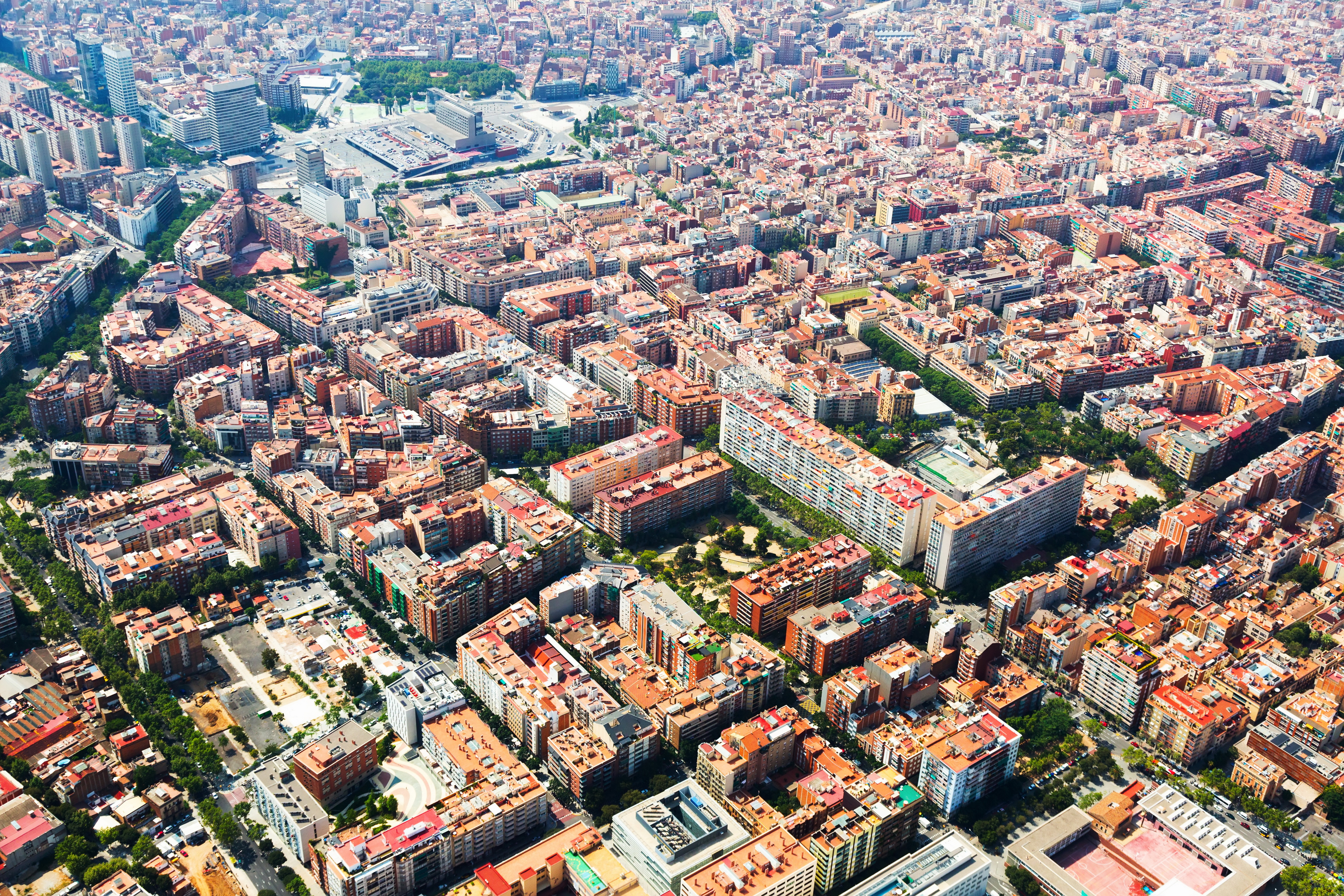 Fotos Von Spanien Megalopolis Barcelona Von Oben Haus 4500x3000