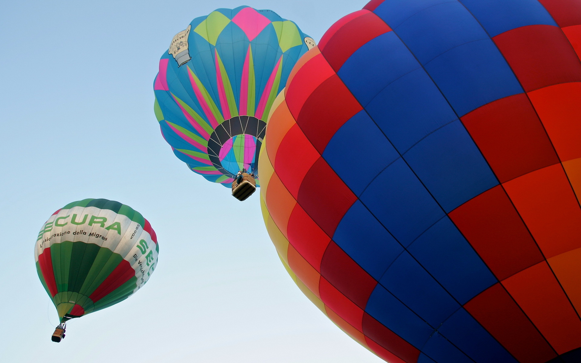 Skrivebordsbakgrunn Luftballong Nærbilde aerostat