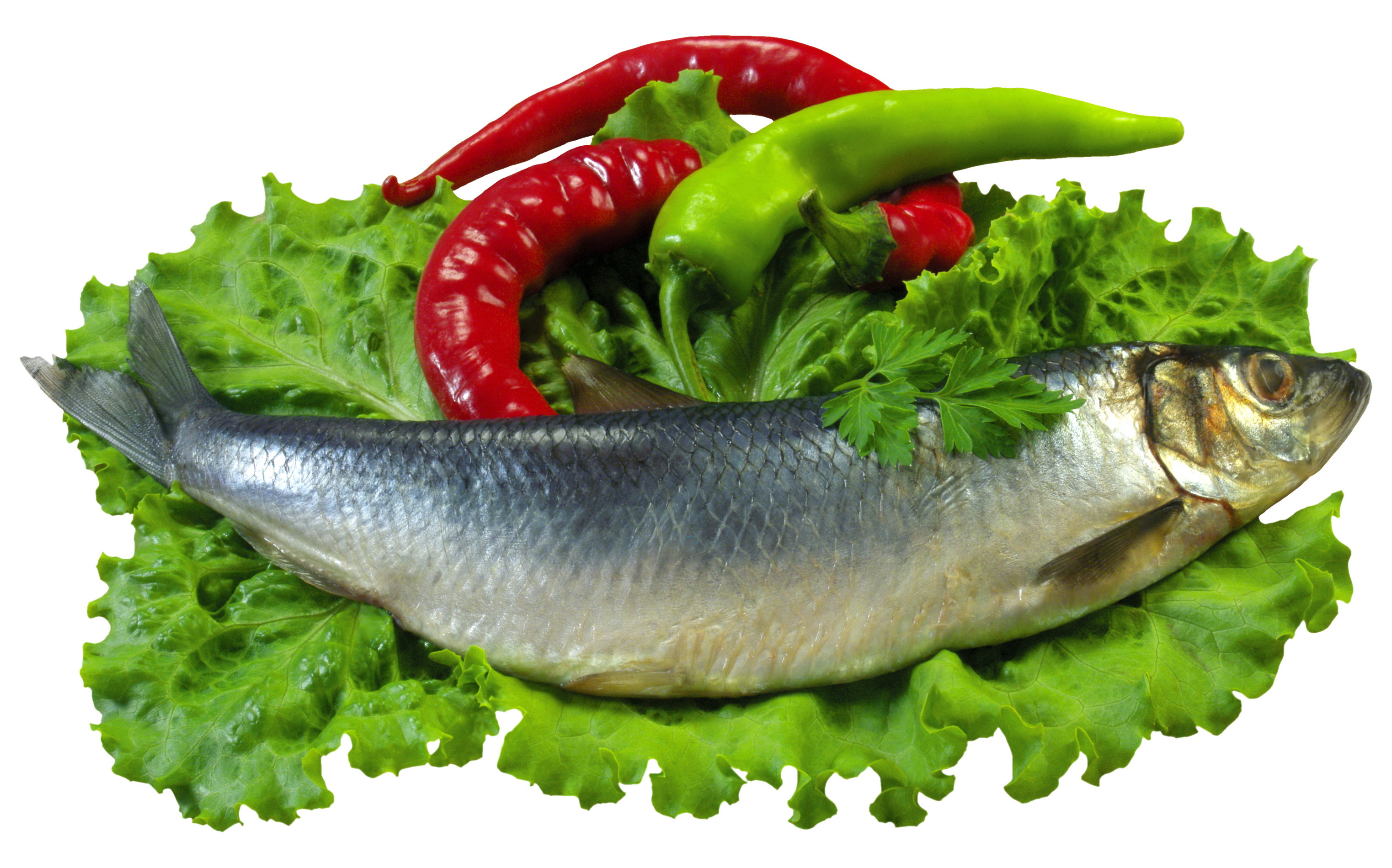 Tapety na pulpit Ryba - Jedzenie Papryka żywność Owoce morza 3045x1900 ryby Jedzenie