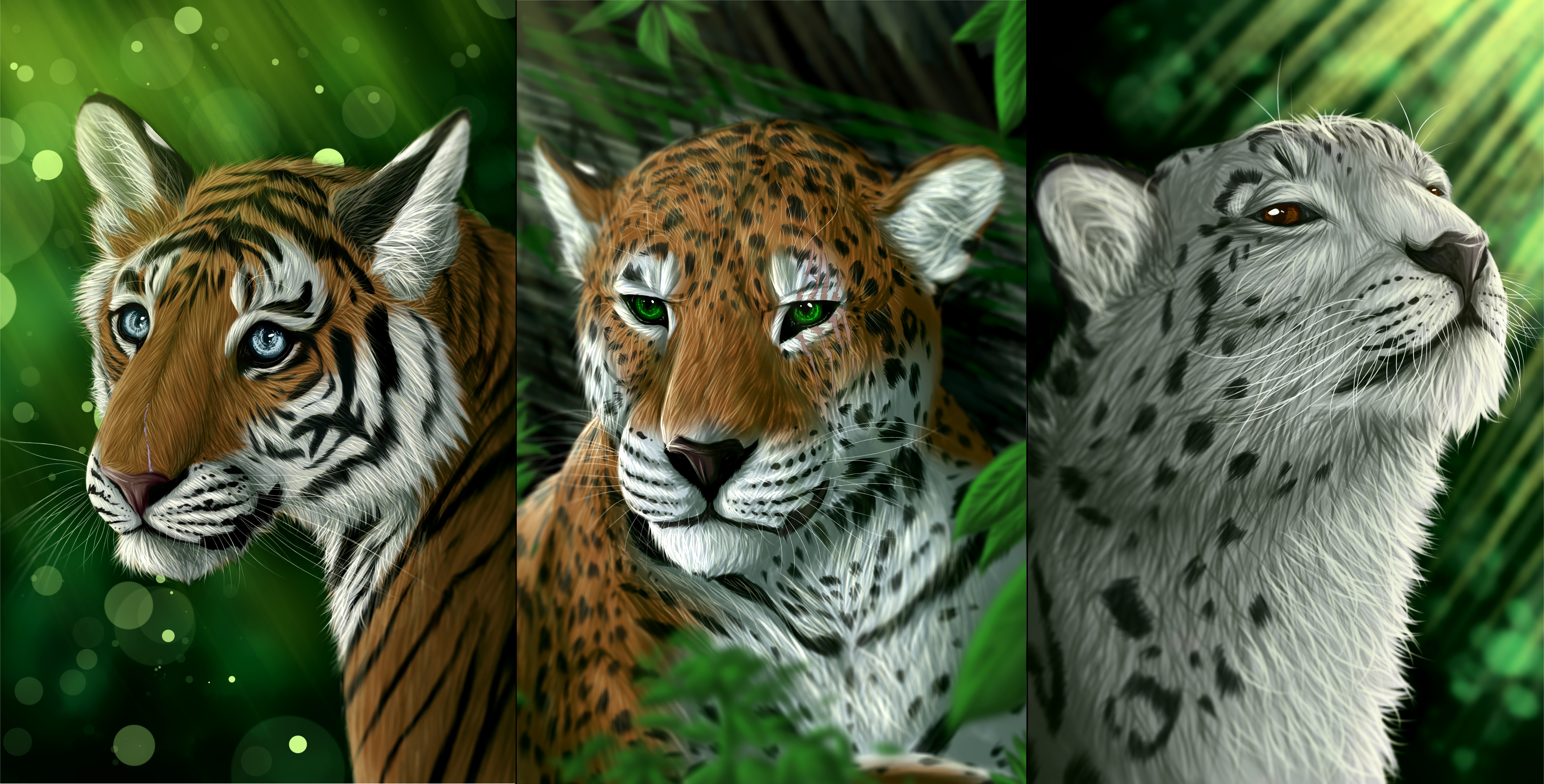 Papeis de parede Tigre Fauve Rictus Ver Focinho 3D Gráfica