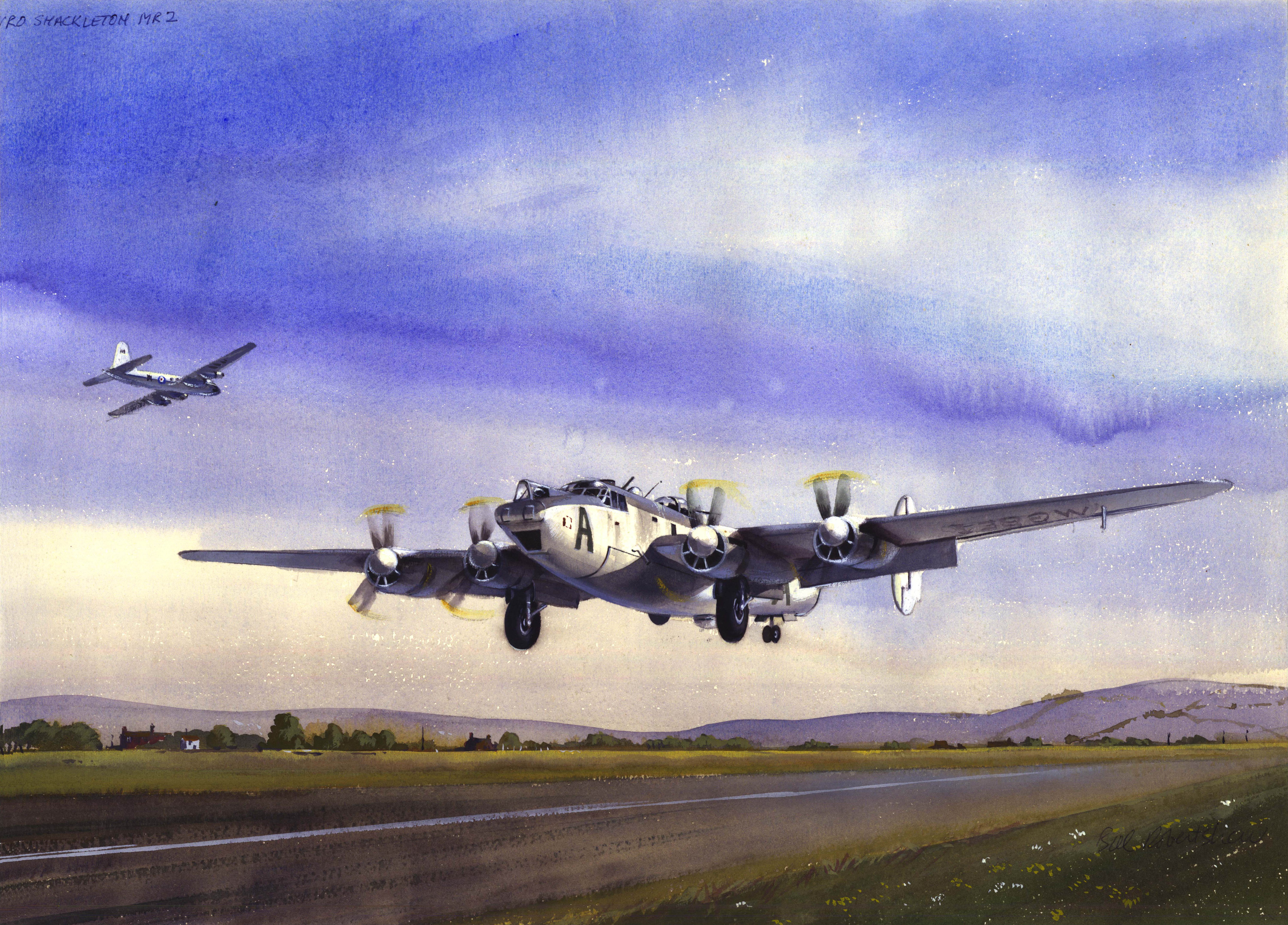6000x4309、飛行機、描かれた壁紙、Avro Shackleton MR2、、航空、