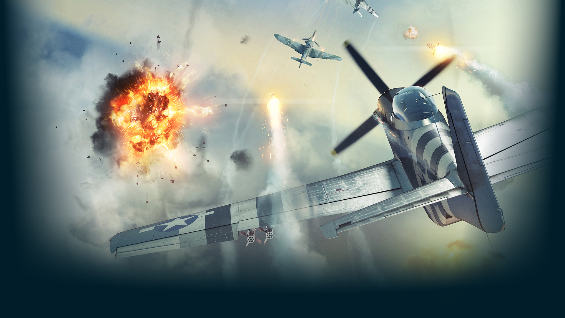 壁紙 19x1080 War Thunder 飛行機 Bf 109 P 51 ゲーム 3dグラフィックス ダウンロード 写真