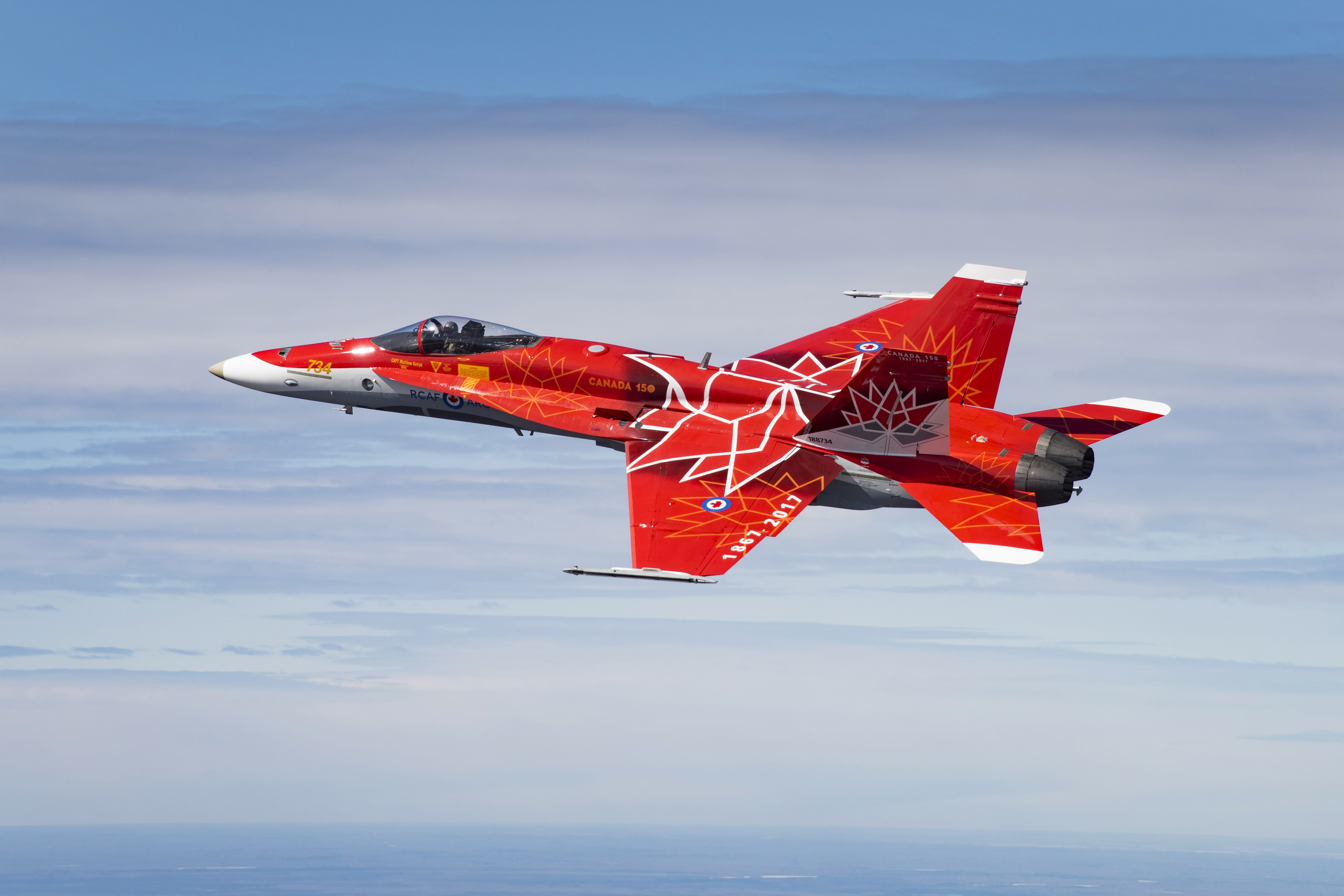 壁紙 40x2800 飛行機 戦闘機 カナダ Hornet Cf 18 赤 飛翔 アメリカの 航空 ダウンロード 写真