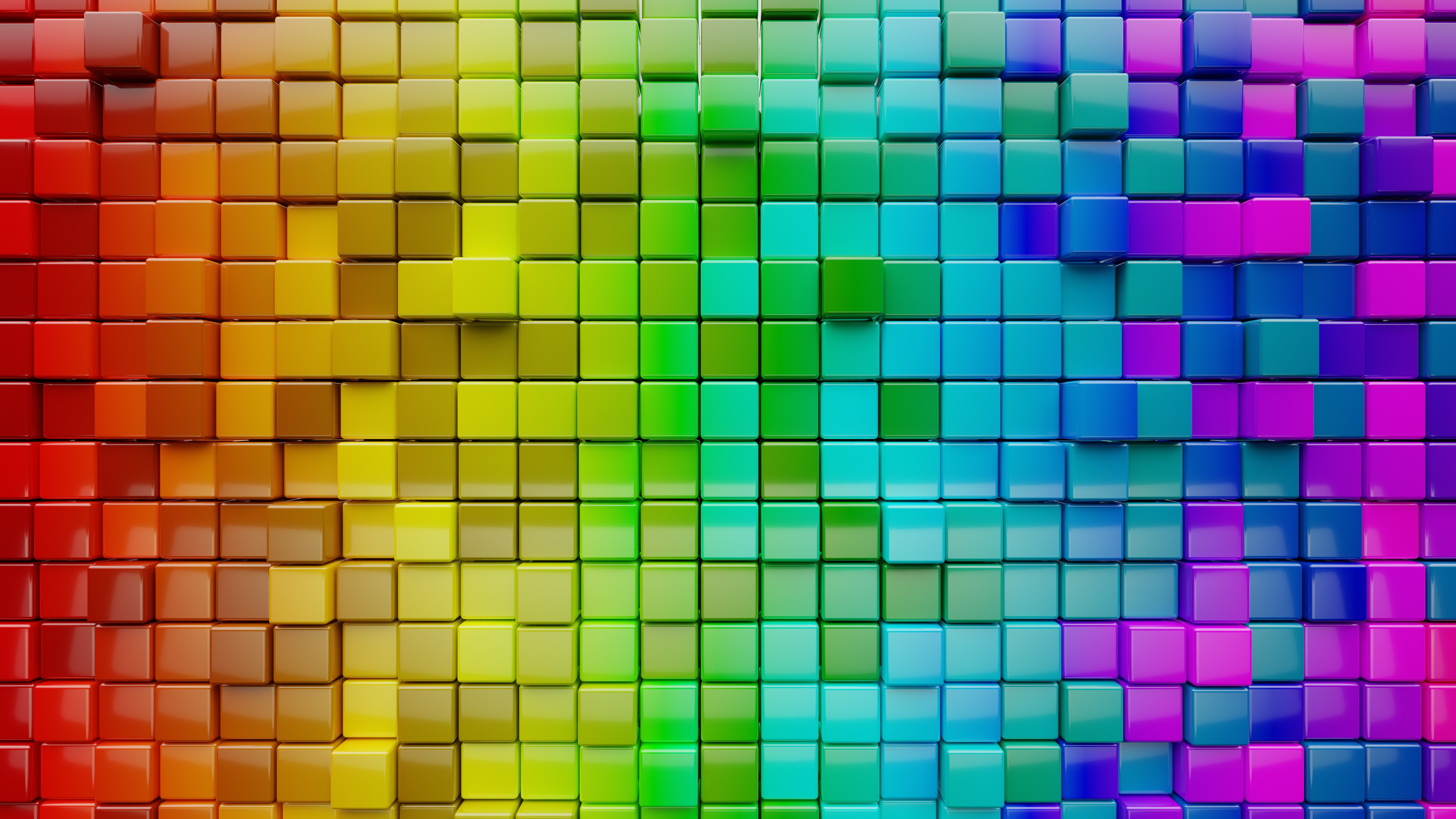 Фото Текстура кубики Разноцветные 3D Графика 3840x2160