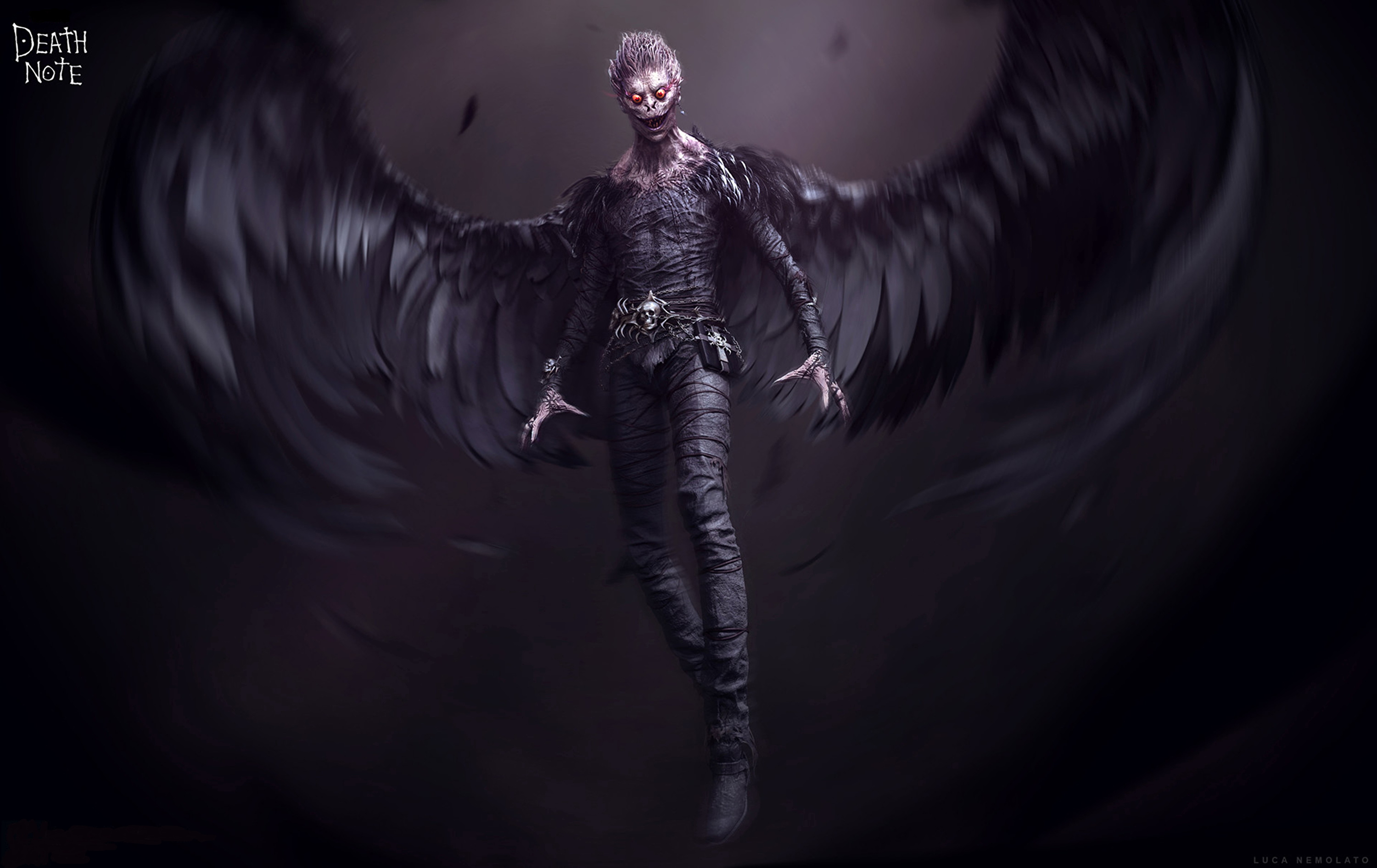 Pictures Death Note Horrible Wings Anime Angels 3000x1892