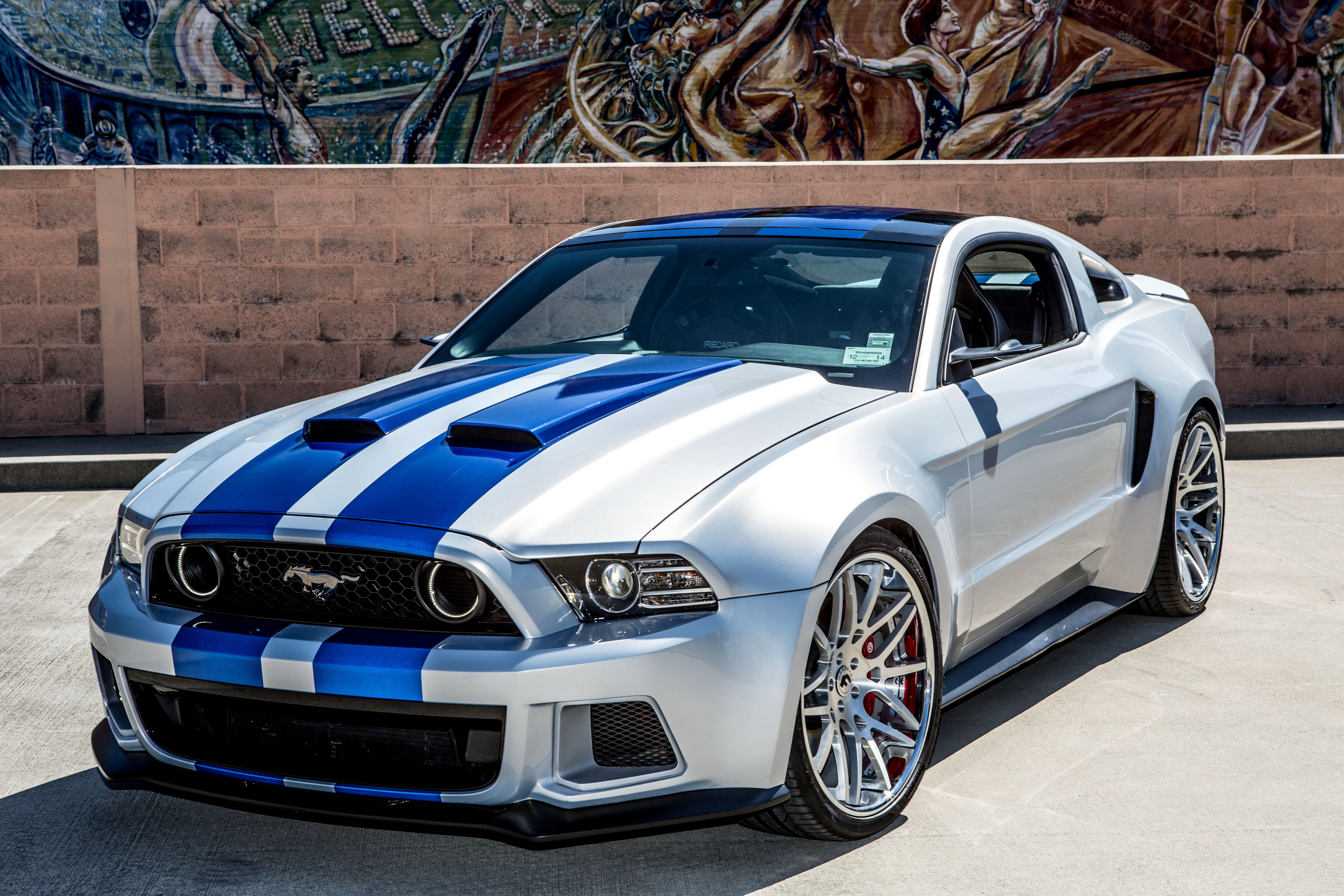 Picture Ford 2013 Mustang Nfs Front Stripes Automobile 3072x2048