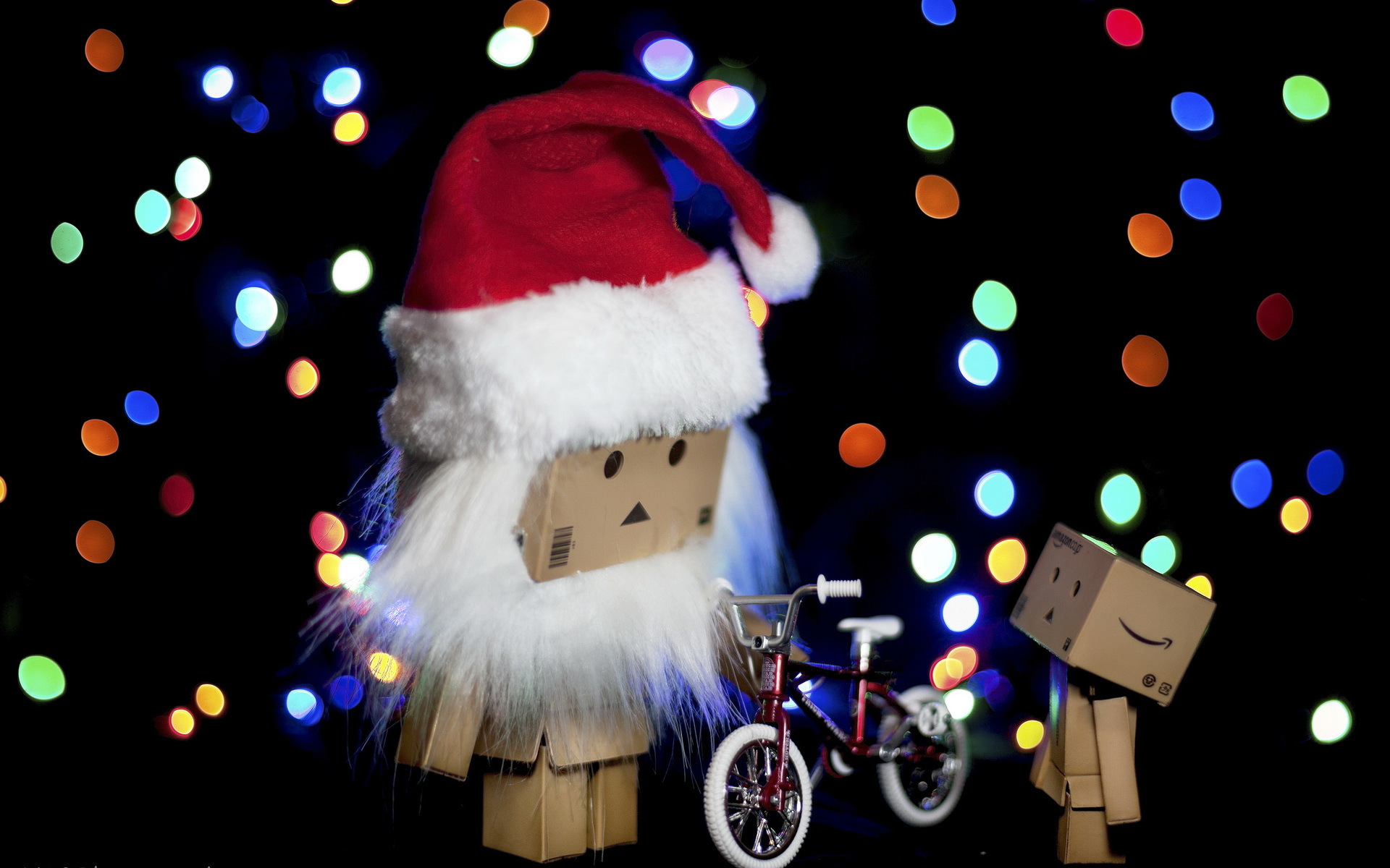 Fondos de Pantalla Juguetes Día festivos Año Nuevo Amazon Sombrero del  invierno Bicicleta Caja descargar imagenes