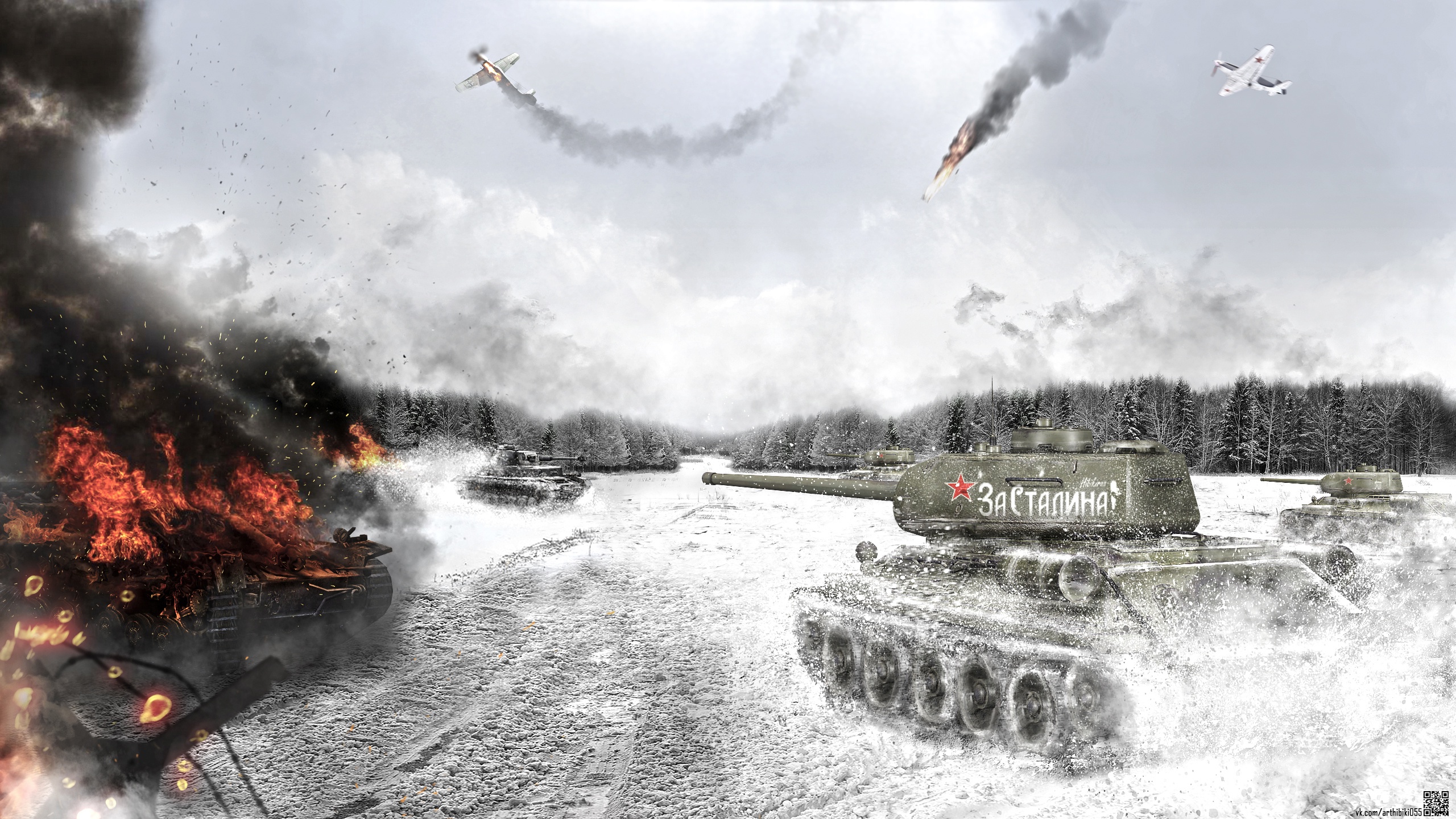 壁紙 2560x1440 戰爭雷霆 坦克 T 34坦克 T 34 85 雪 游戏 陆军 下载 照片